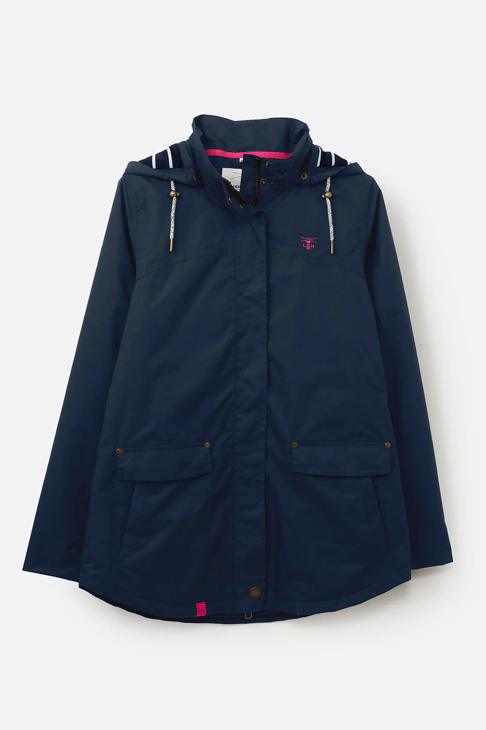 Lighthouse Ladies Navy Waterproof Jacket With Hood Lighthouse Iona