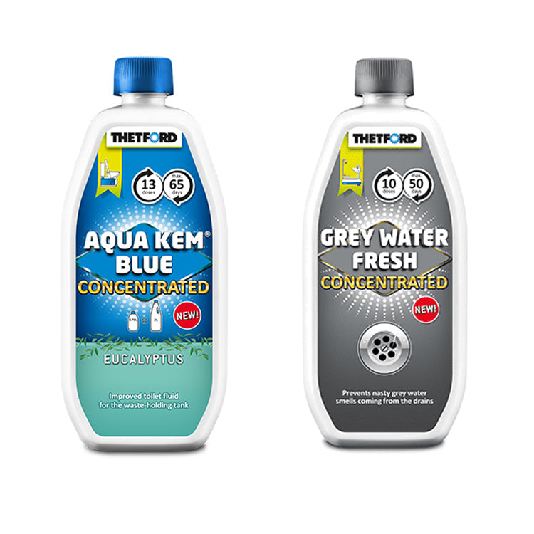 Thetford Aqua Kem Blue & Grey Water Tank Fresh Twin Pack