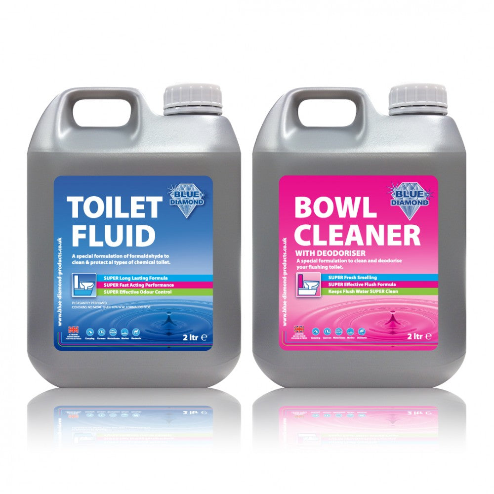 Caravan Motorhome Toilet Chemicals Pink Blue Fluid