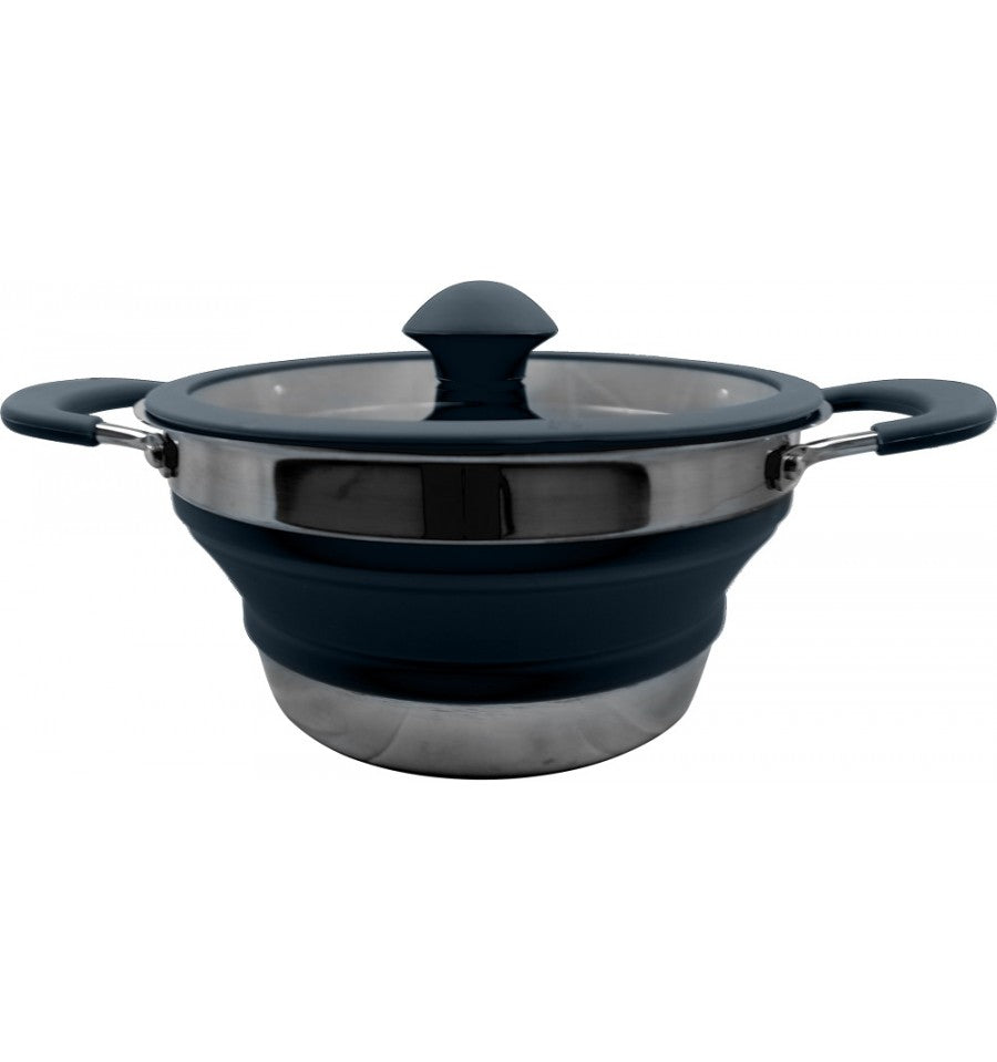 vango cuisine collapsible casserole pot 1.5 l grey
