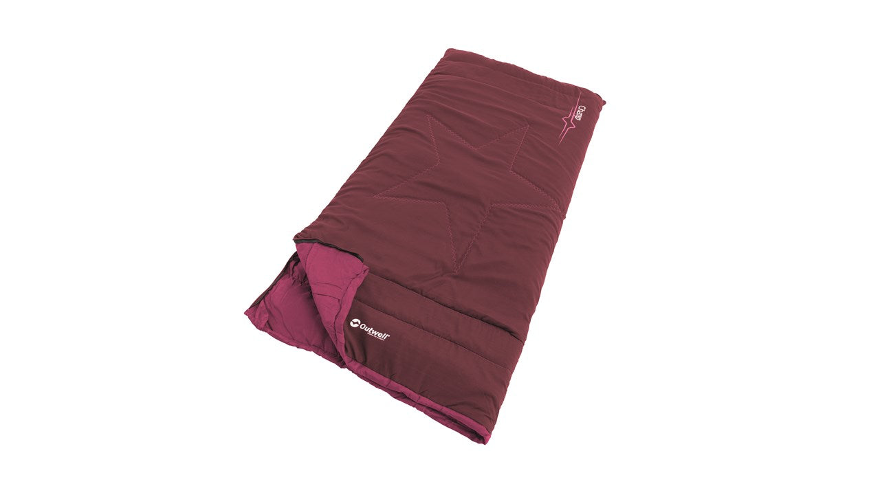 outwell champ kids sleeping bag red