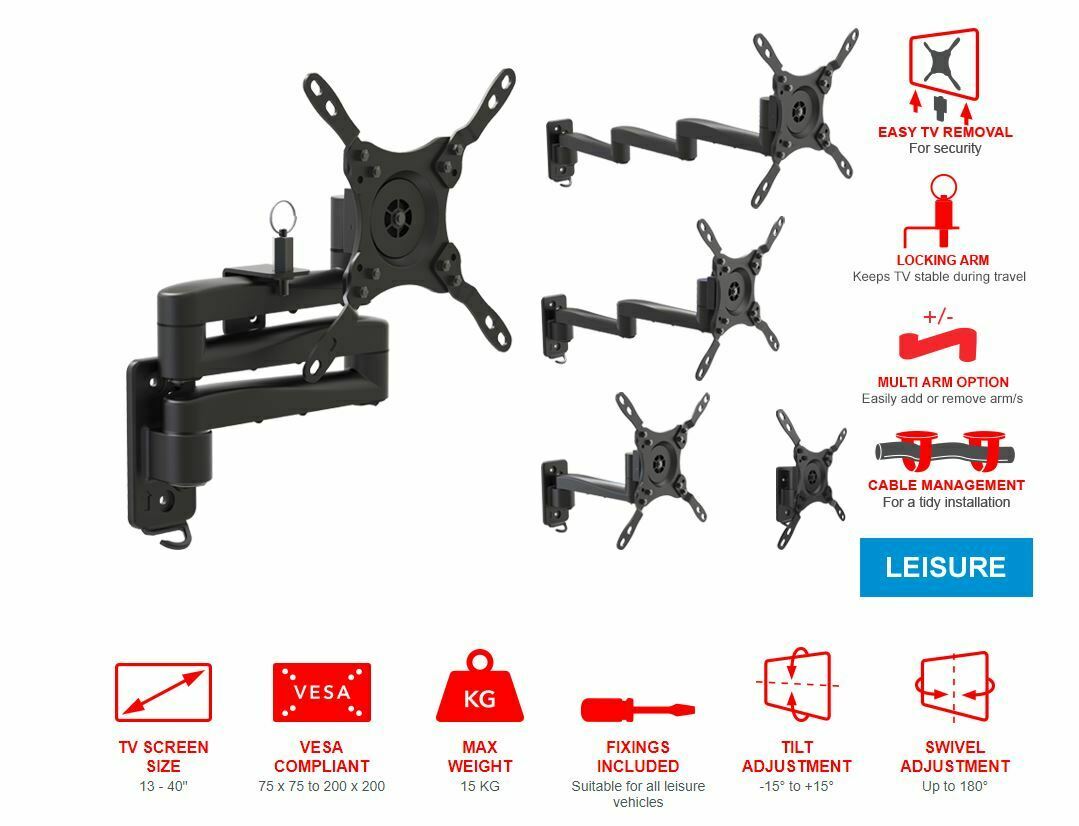 Maxview Cantilever Triple Arm TV Mount