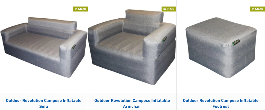 Camping Furniture - Inflatable Furniture.