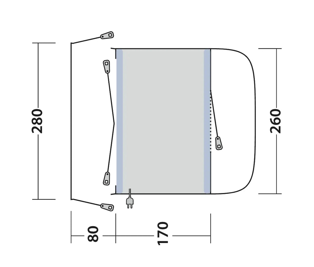 Outwell Santa Monica AIR Mid/Tall Driveaway Awning