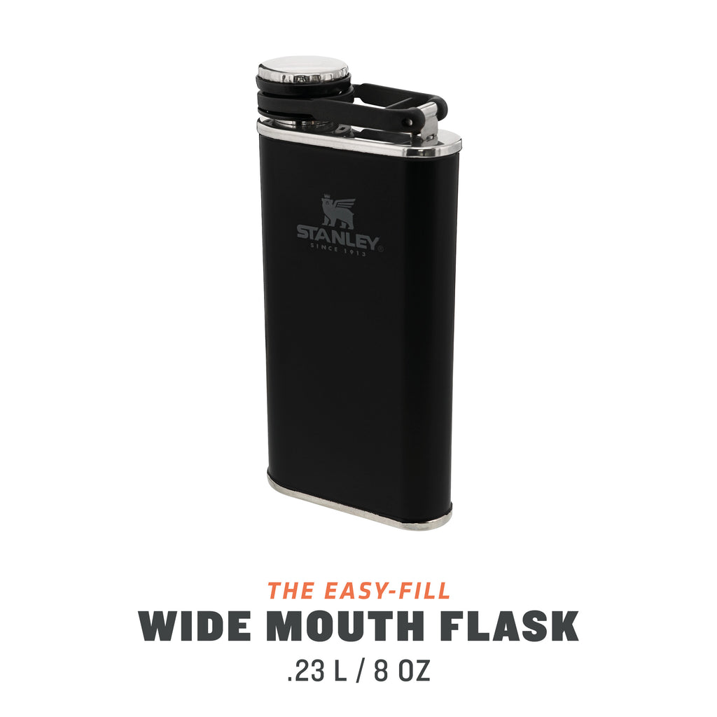 Stanley Flask Classic Easy Fill Wide Mouth Flask 0.23L Matte Black Pebble