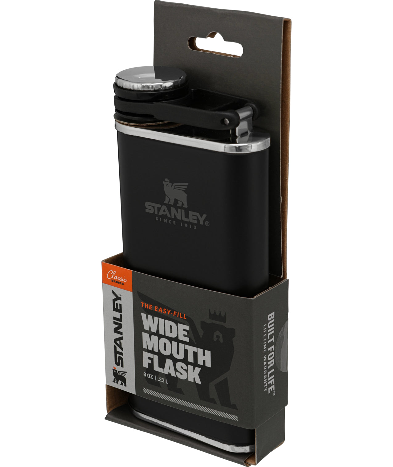 Stanley Flask Classic Easy Fill Wide Mouth Flask 0.23L Matte Black Pebble