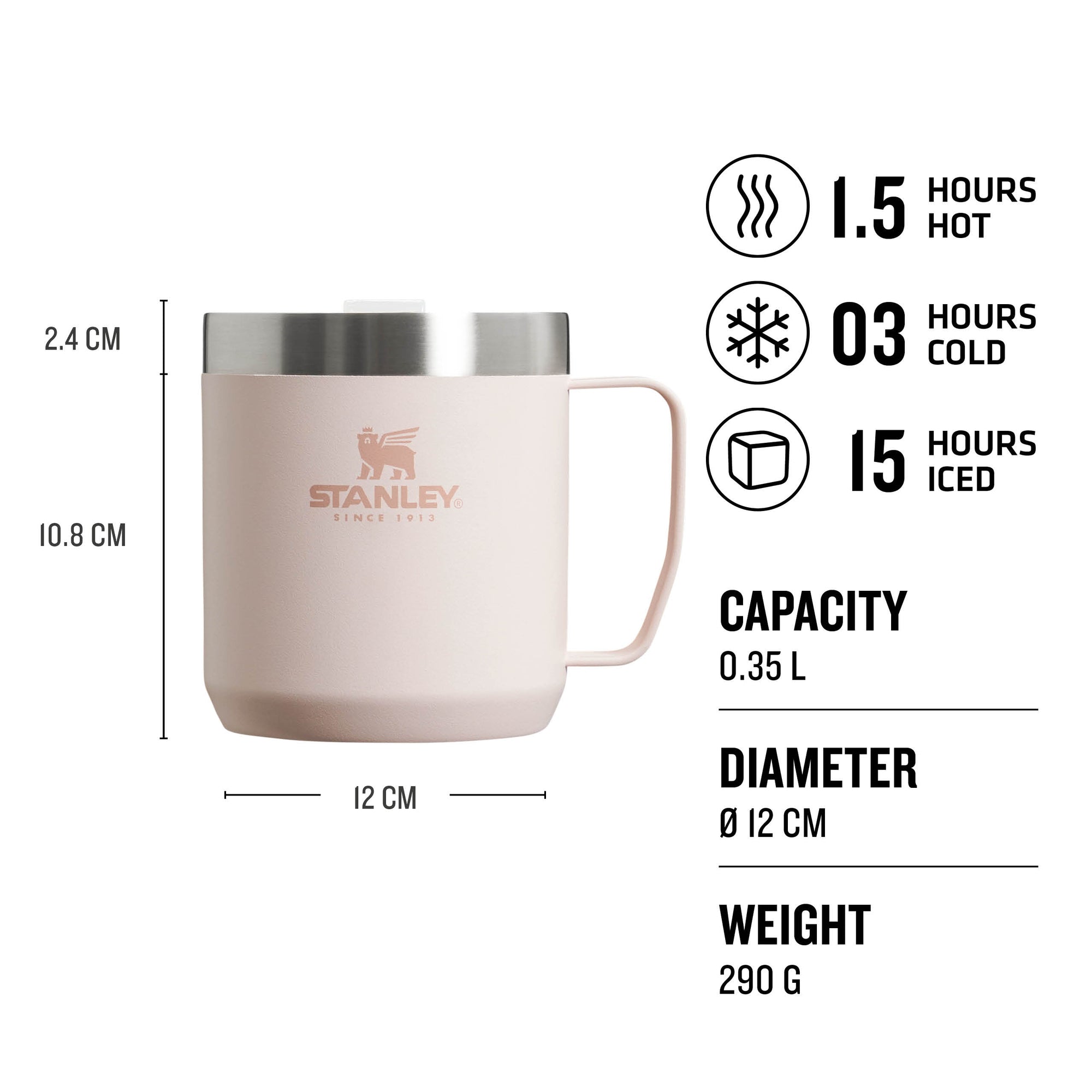 Stanley Legendary Camp Mug 0.35L Rose Quartz