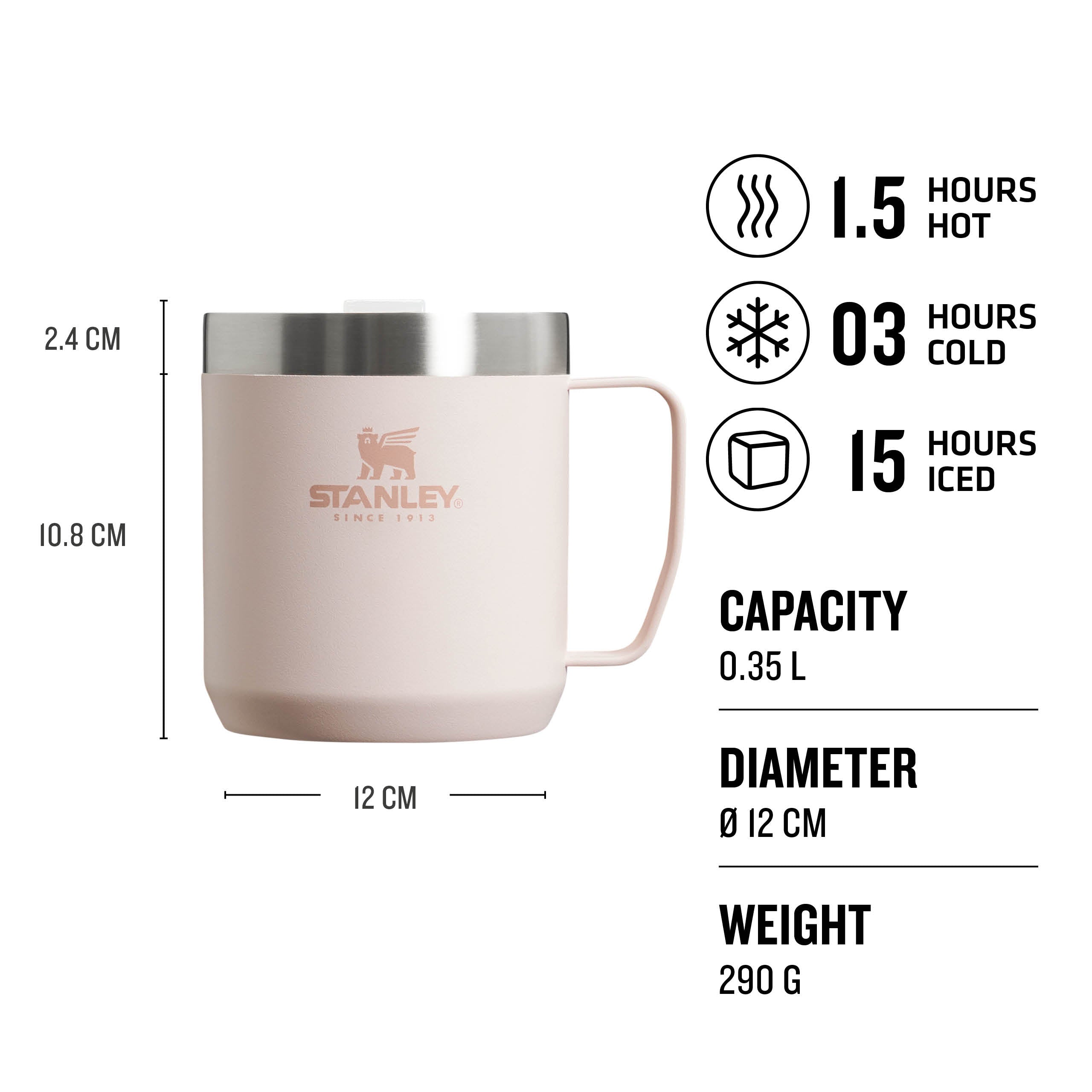Stanley Legendary Camp Mug 0.35L Rose Quartz