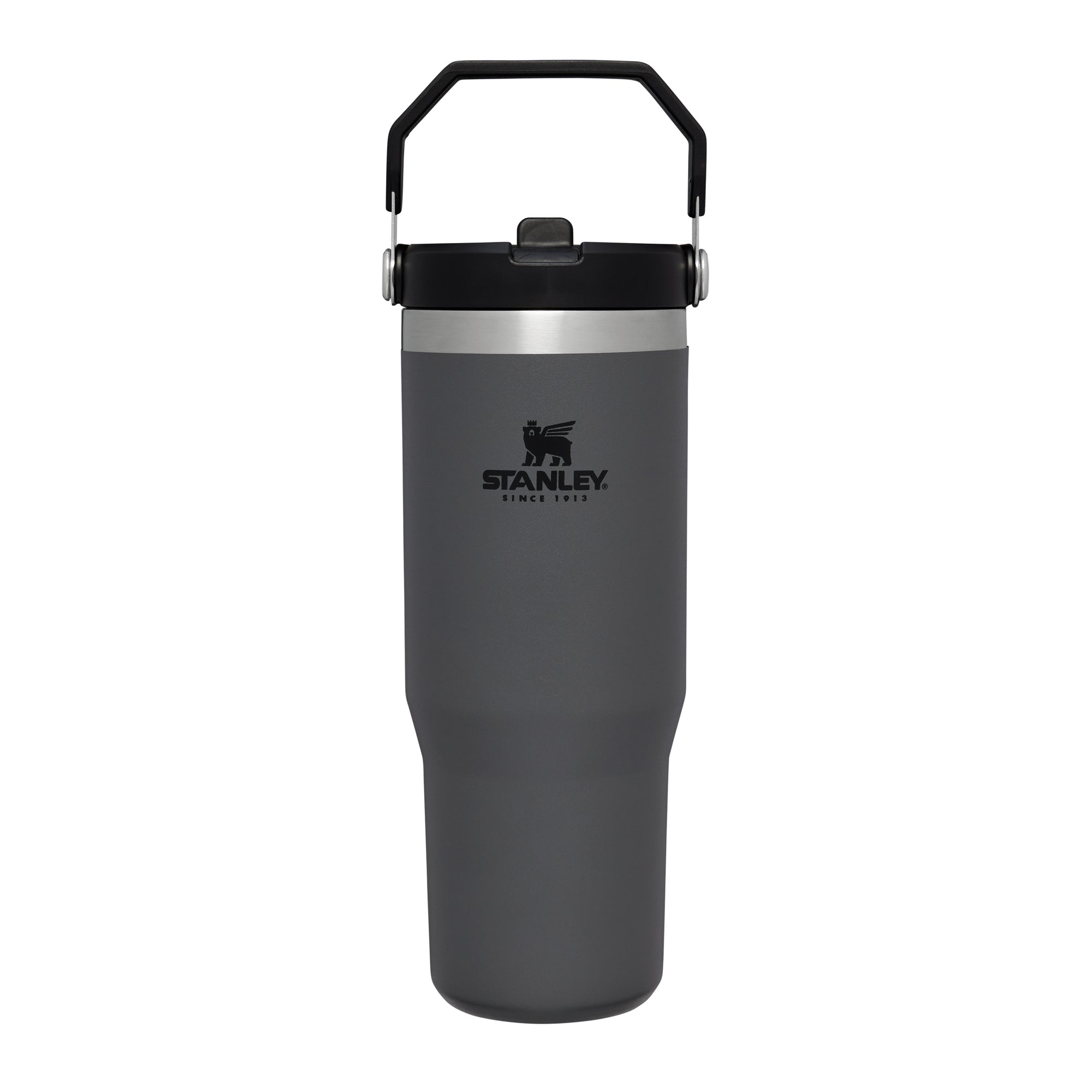 stanley iceflow flip straw drinks tumbler 0.89l charcoal