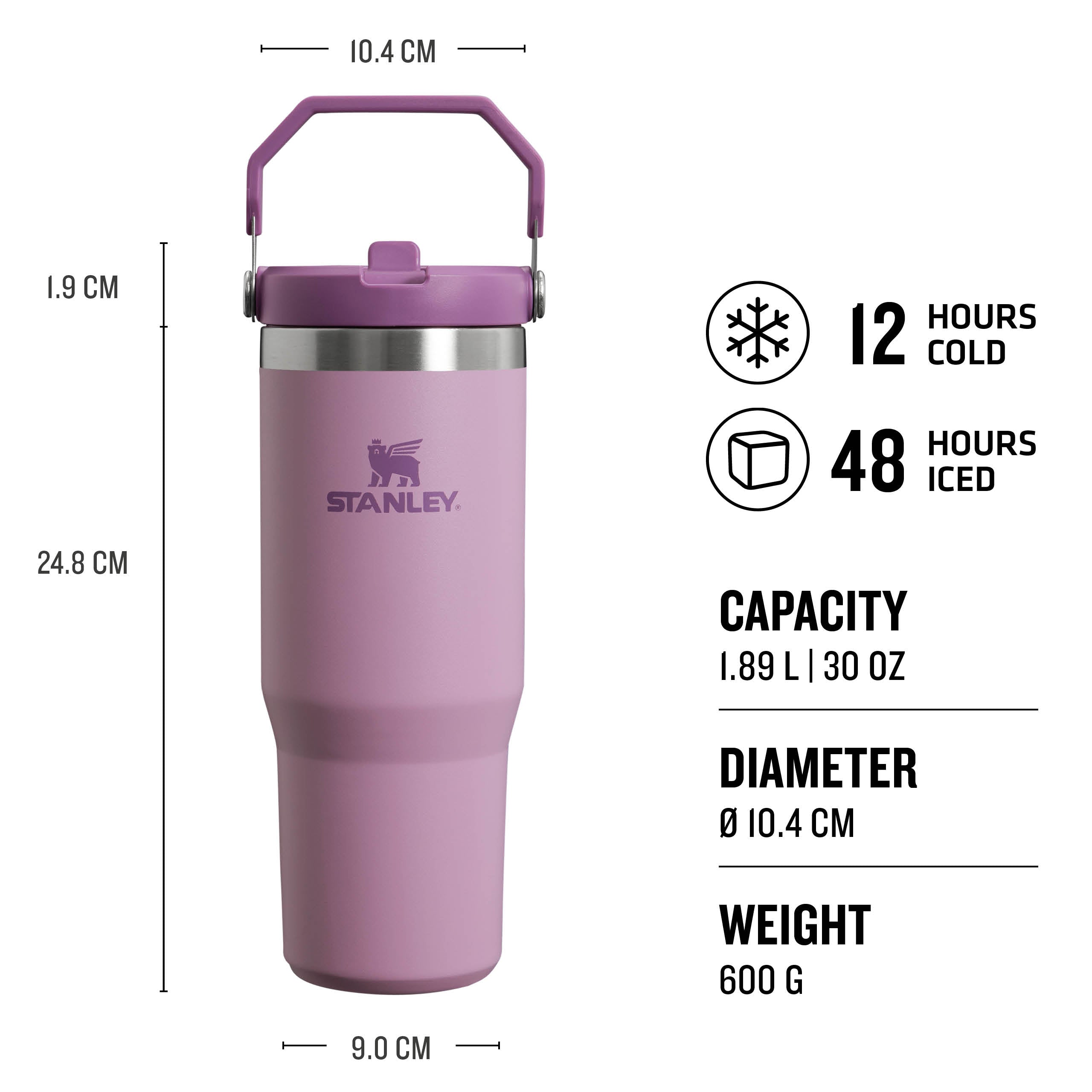 Stanley IceFlow Flip Straw Tumbler 0.89L Lilac