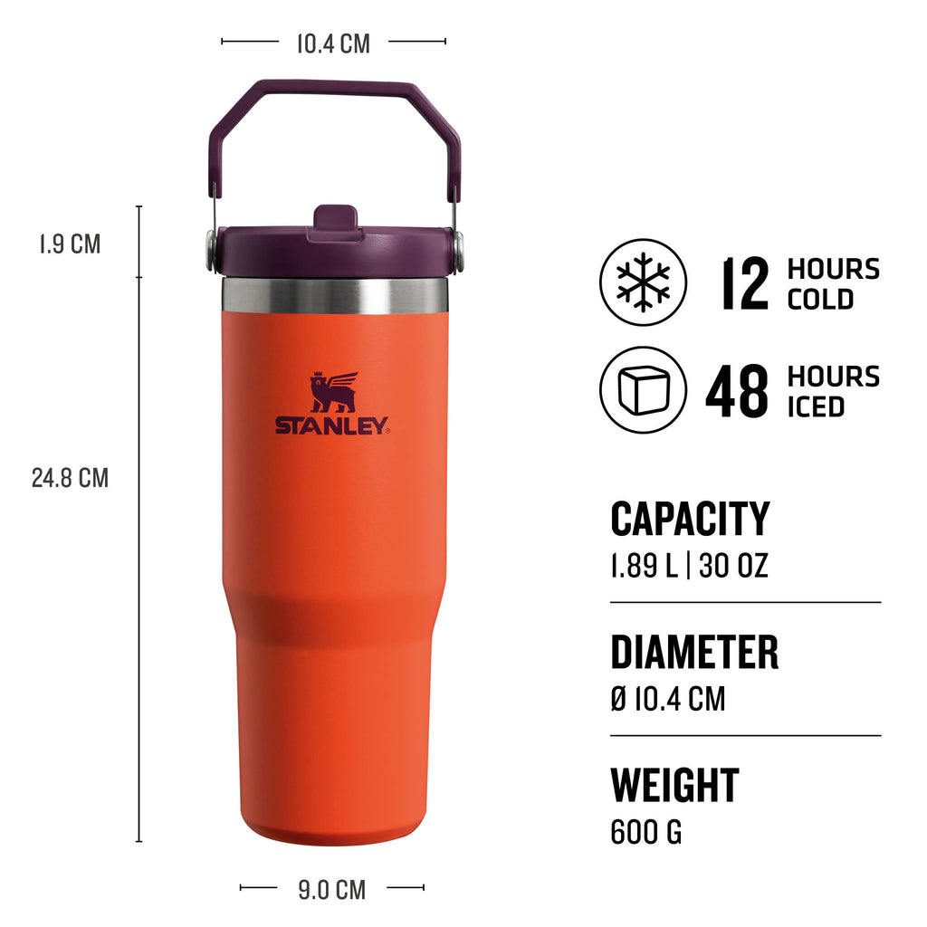 Stanley IceFlow Flip Straw Tumbler 0.89L Tigerlily Plum