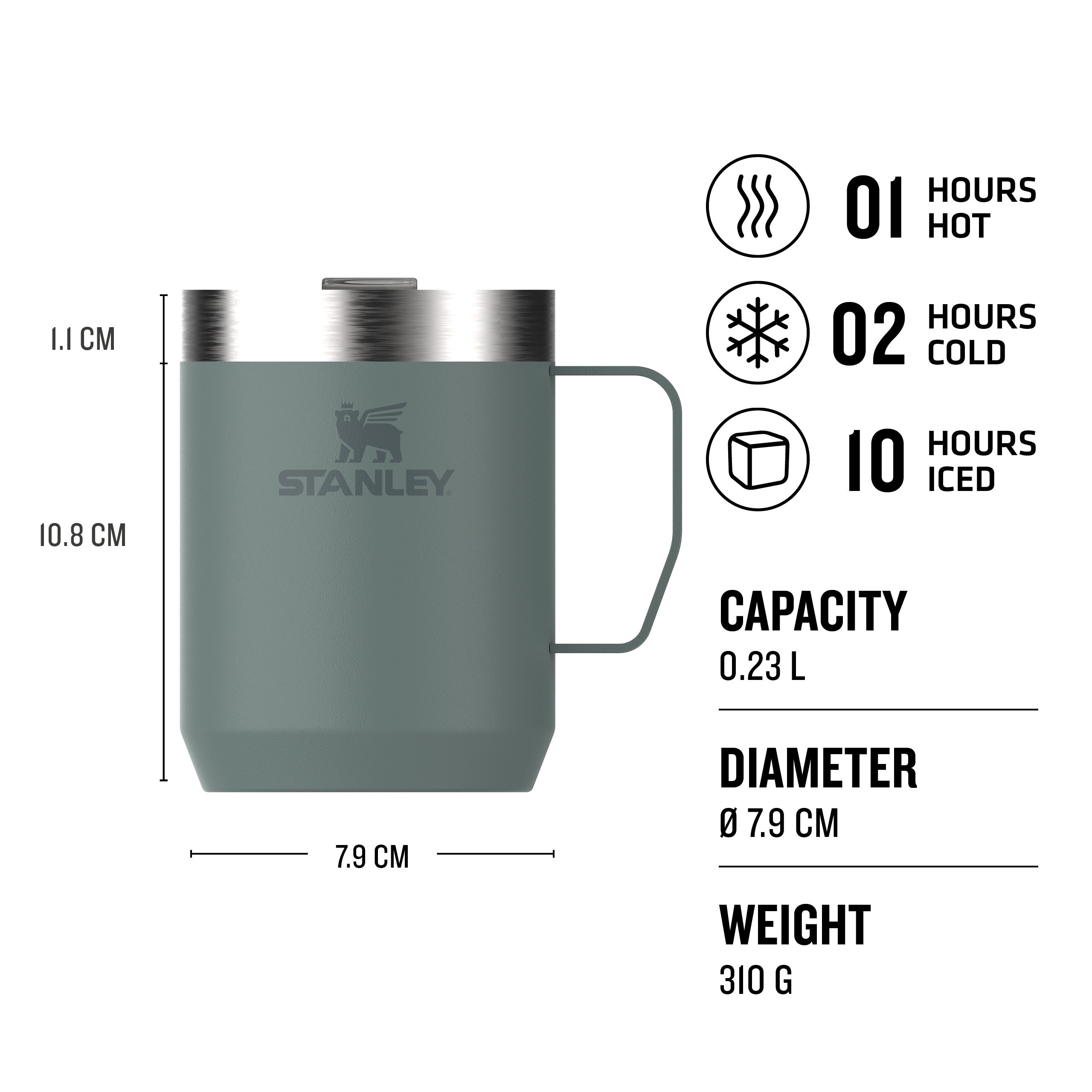 Stanley Legendary Stay Hot Camp Mug 0.23L Shale