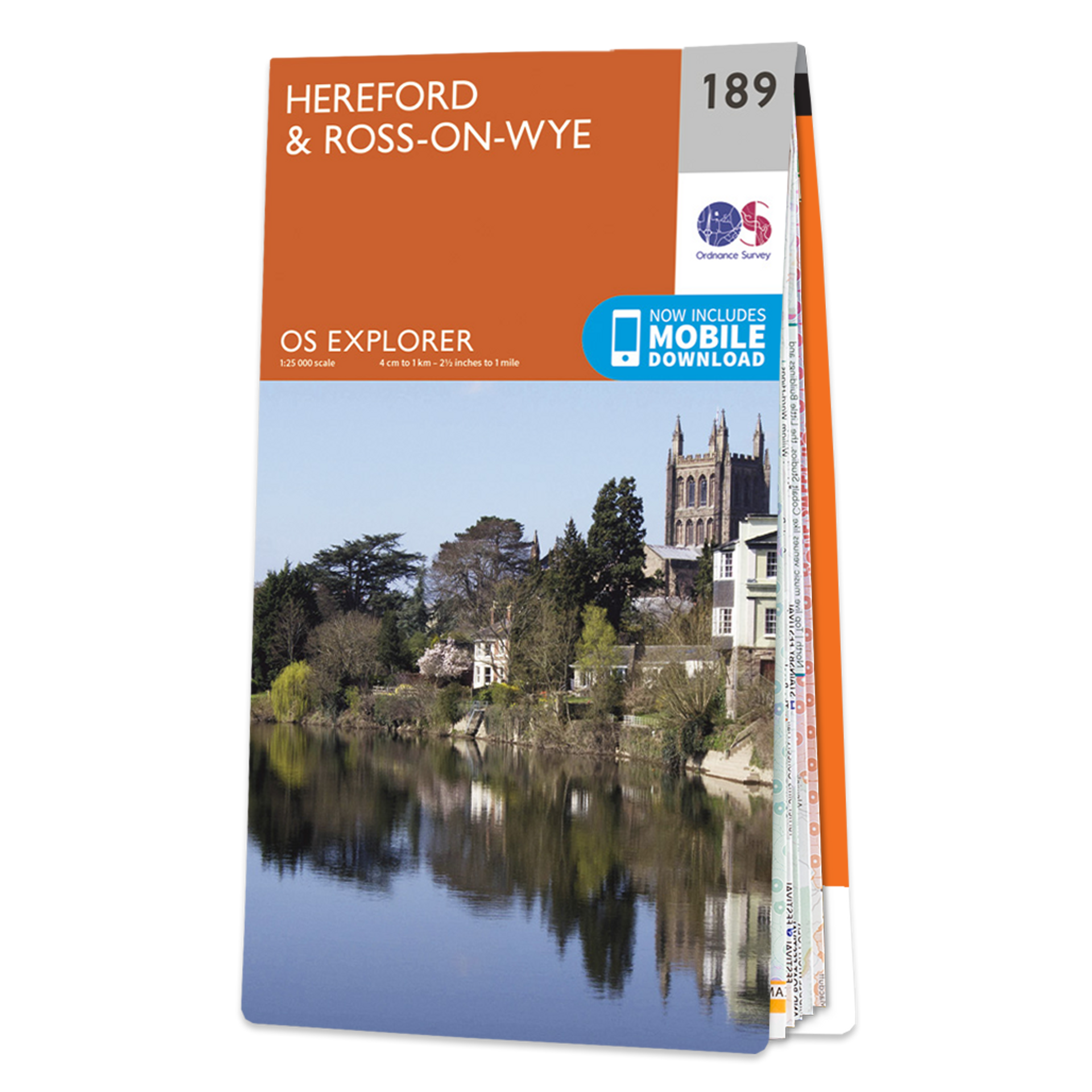 ordnance survey explorer 189 map Hereford and ross on wye