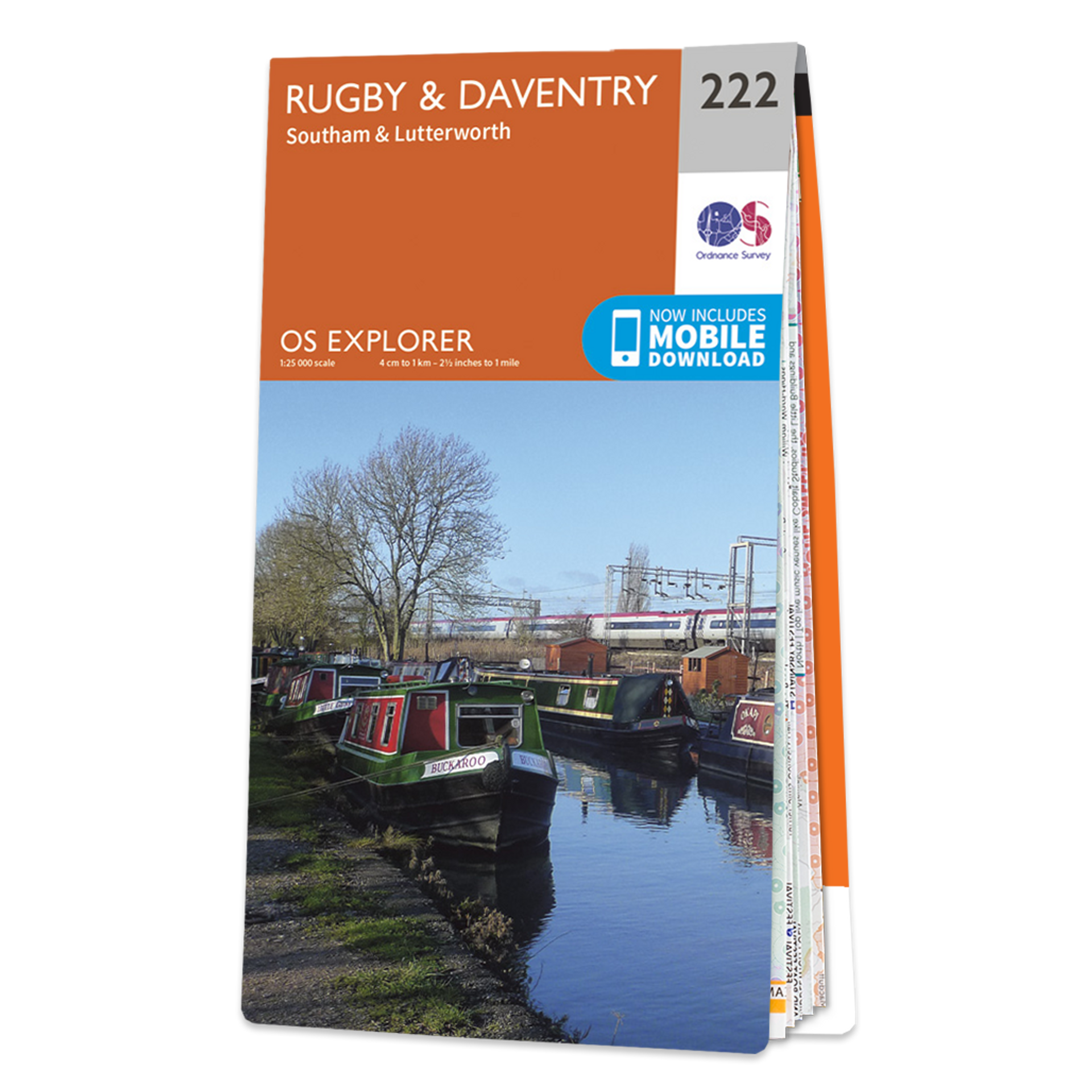 ordnance survey explorer 222 map rugby and daventry