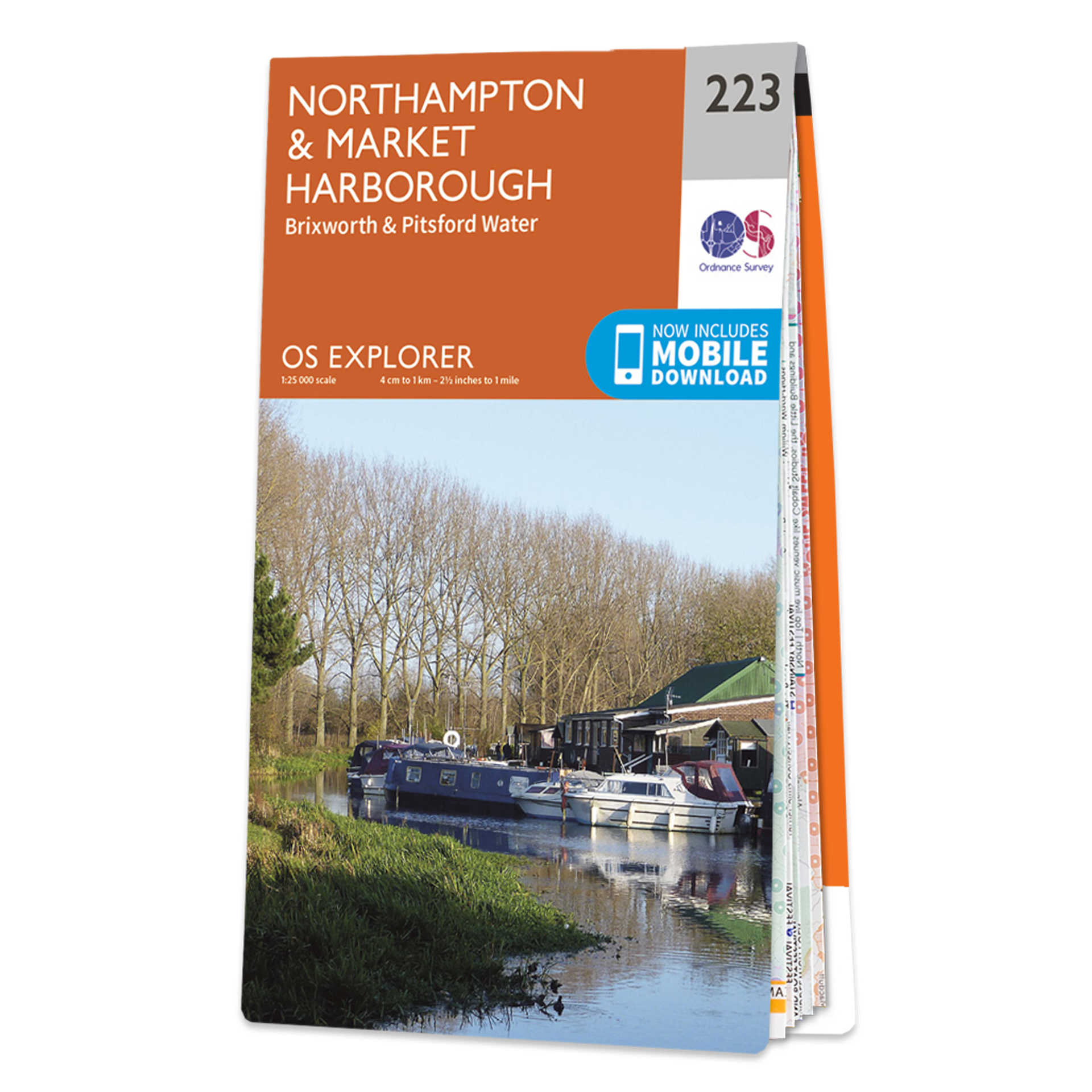 ordnance survey explorer 223 map Northampton and market Harborough