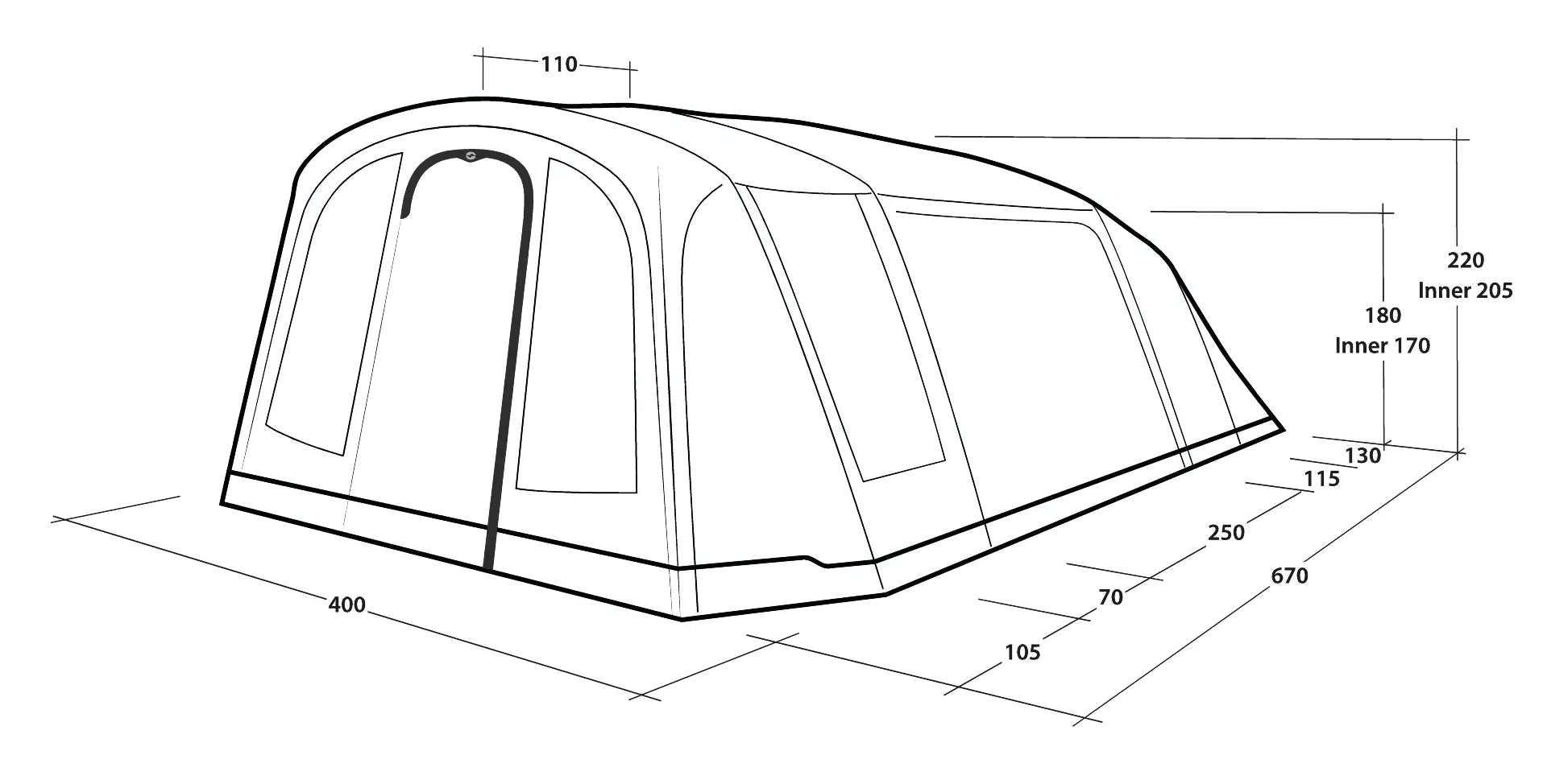 Outwell Sacramento 6 AIR Tent