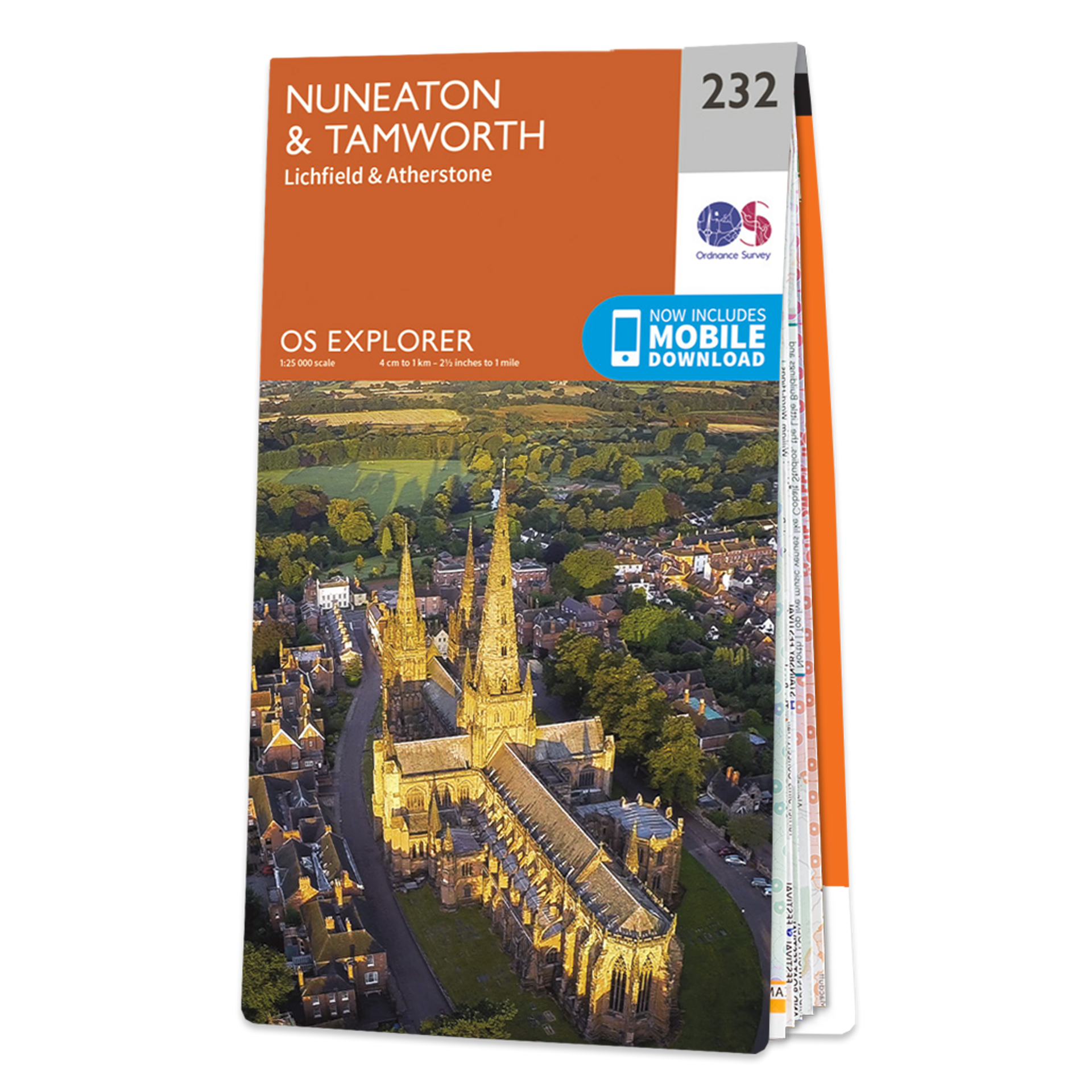 ordnance survey explorer 232 map nuneaton and tamworth