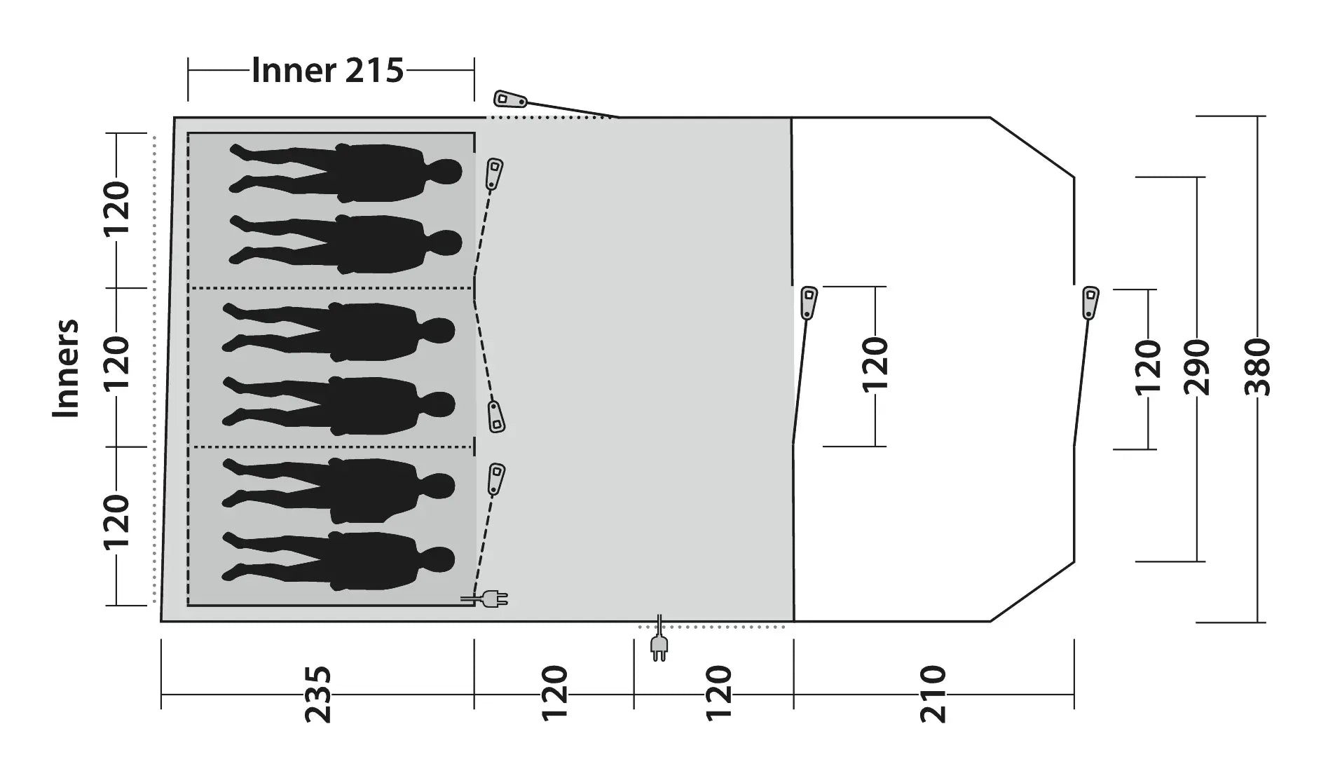 Outwell Carolina 6 Poled Tent