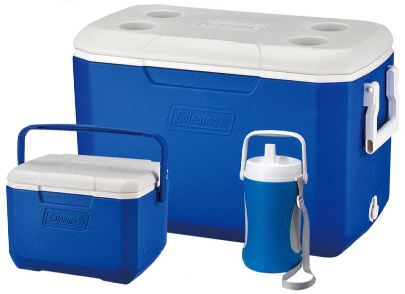 coleman cool box combo 48QT plus 5Qt and 1.8 litre drinks jug
