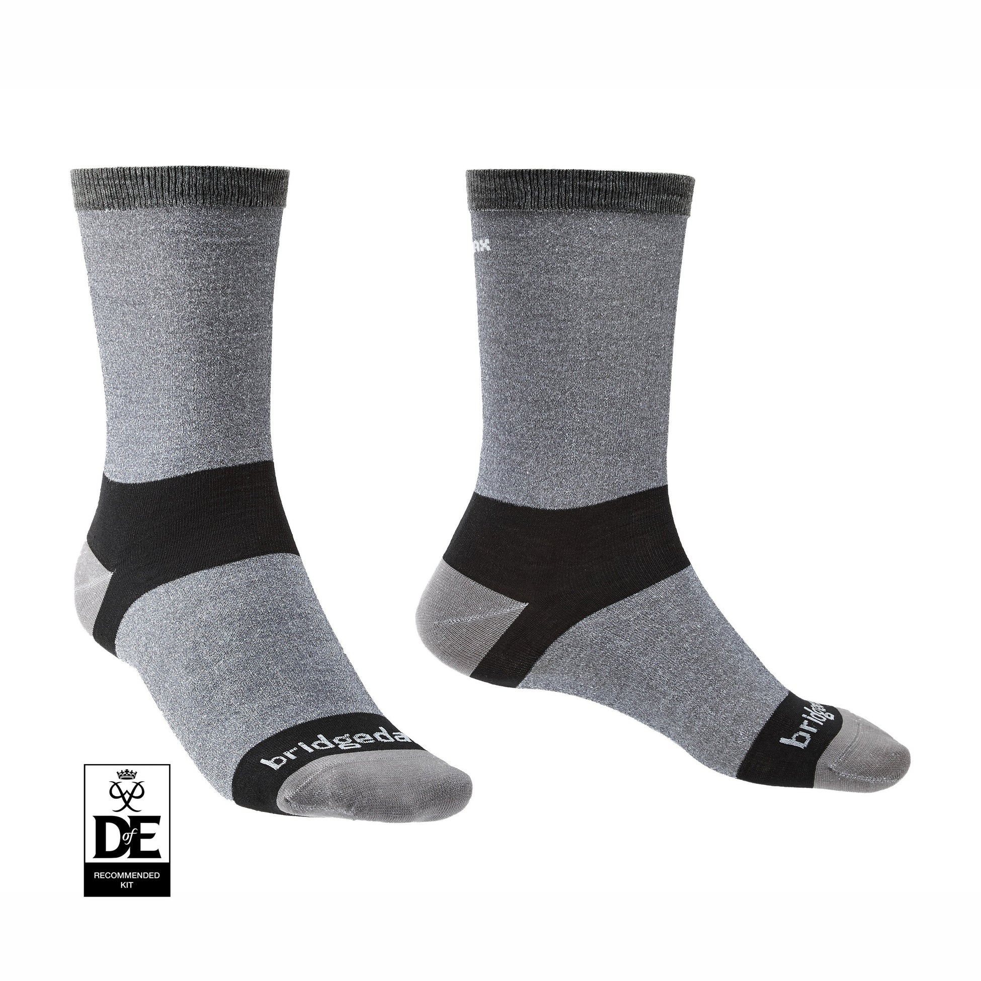 Bridgedale Coolmax Liner Socks Grey size 9-11.5