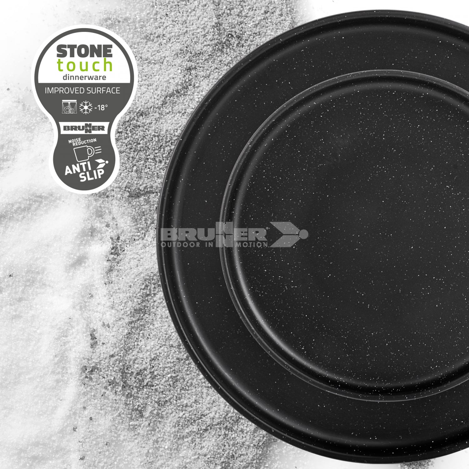 Brunner Odette Melamine Set 6 in 1 Double Black