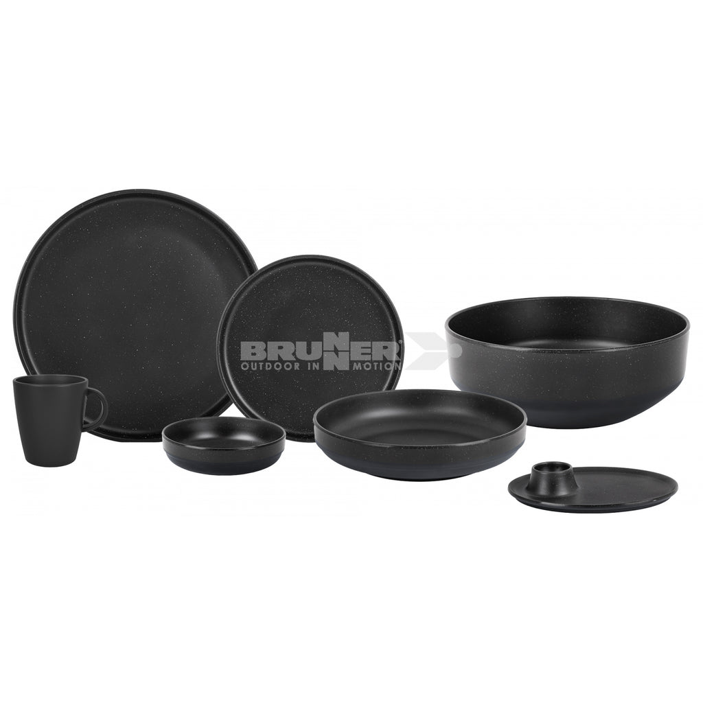 Brunner Odette Melamine Set 6 in 1 Double Black