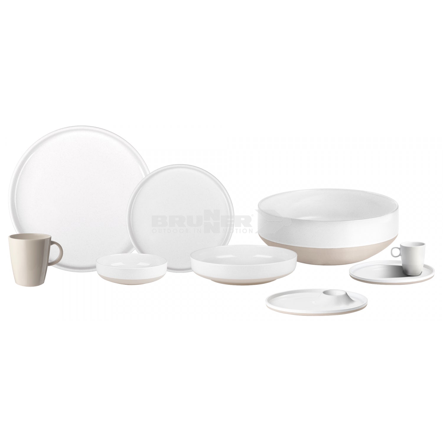 Brunner Odette Melamine Set 6 in 1 White/Beige