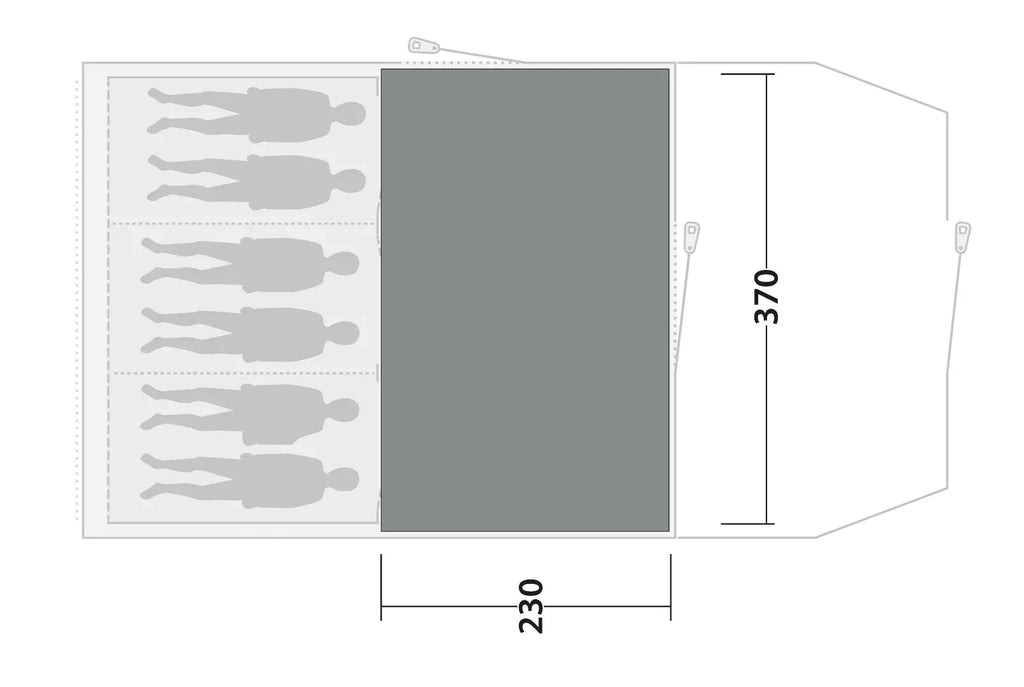 Outwell Carolina 6 Tent Carpet