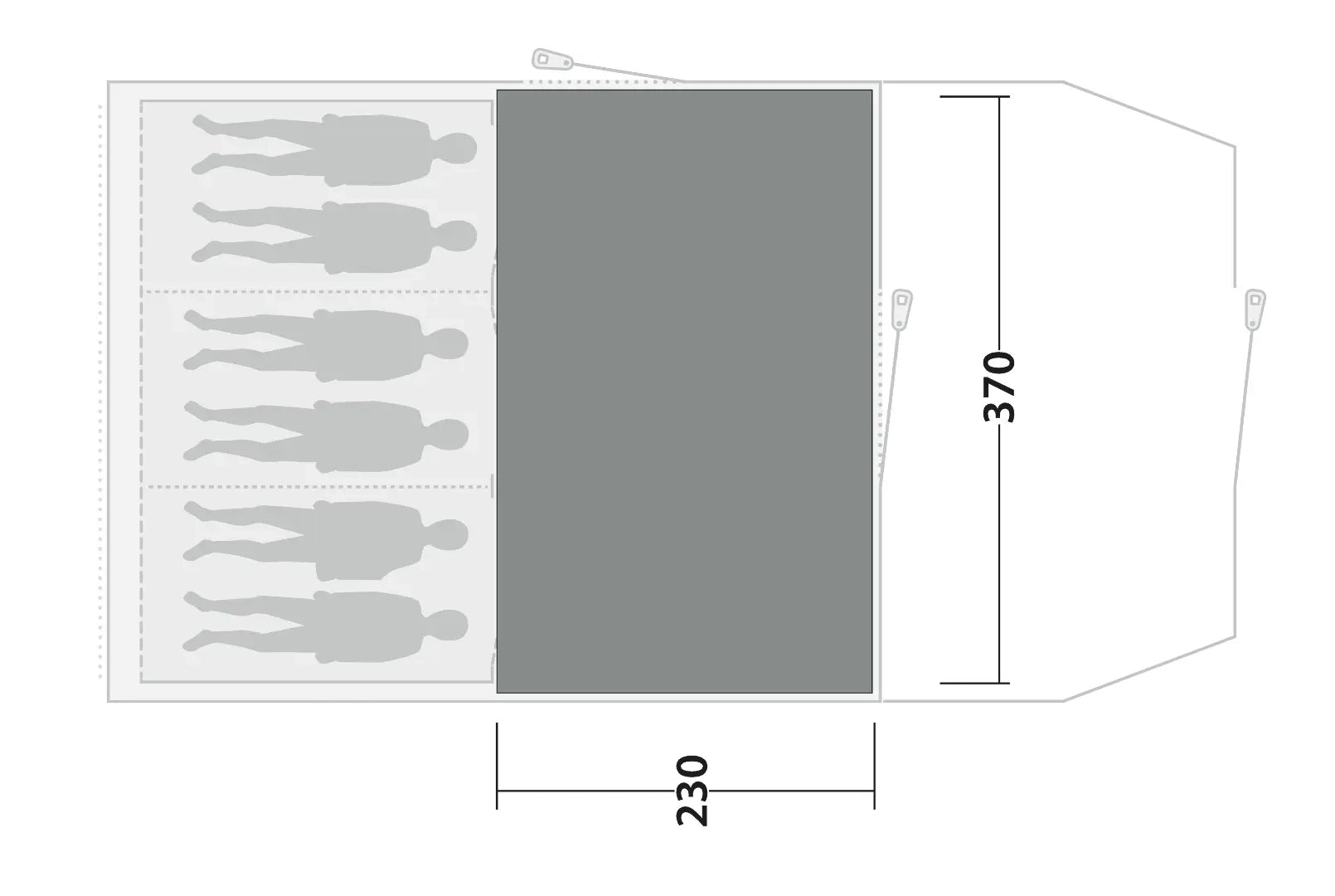 Outwell Carolina 6 Tent Carpet