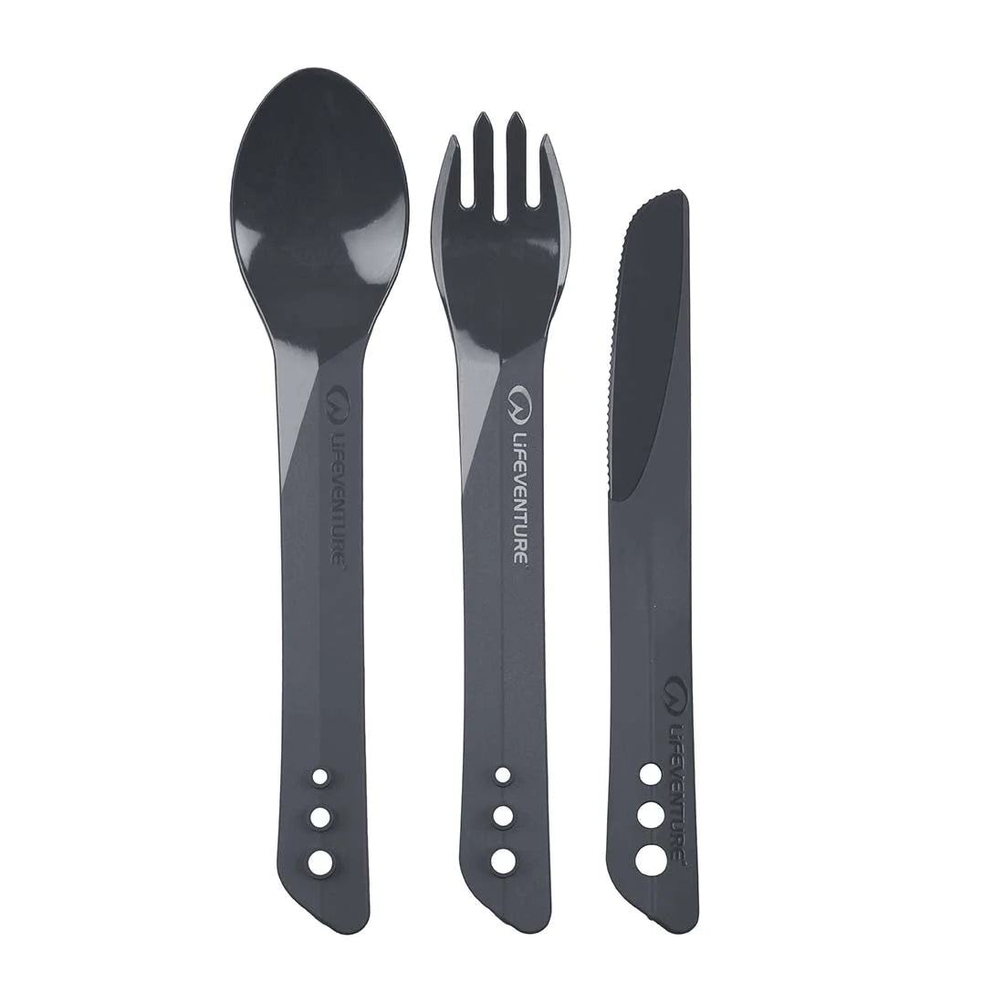 Lifeventure Ellipse Camping Cutlery Set Graphite