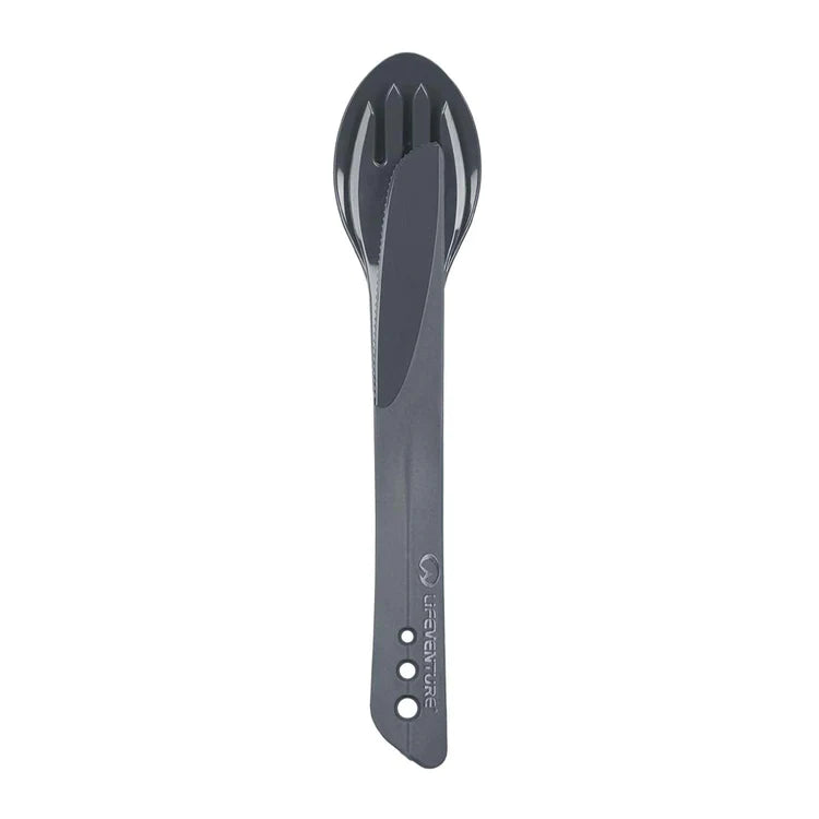 Lifeventure Ellipse Camping Cutlery Set Graphite