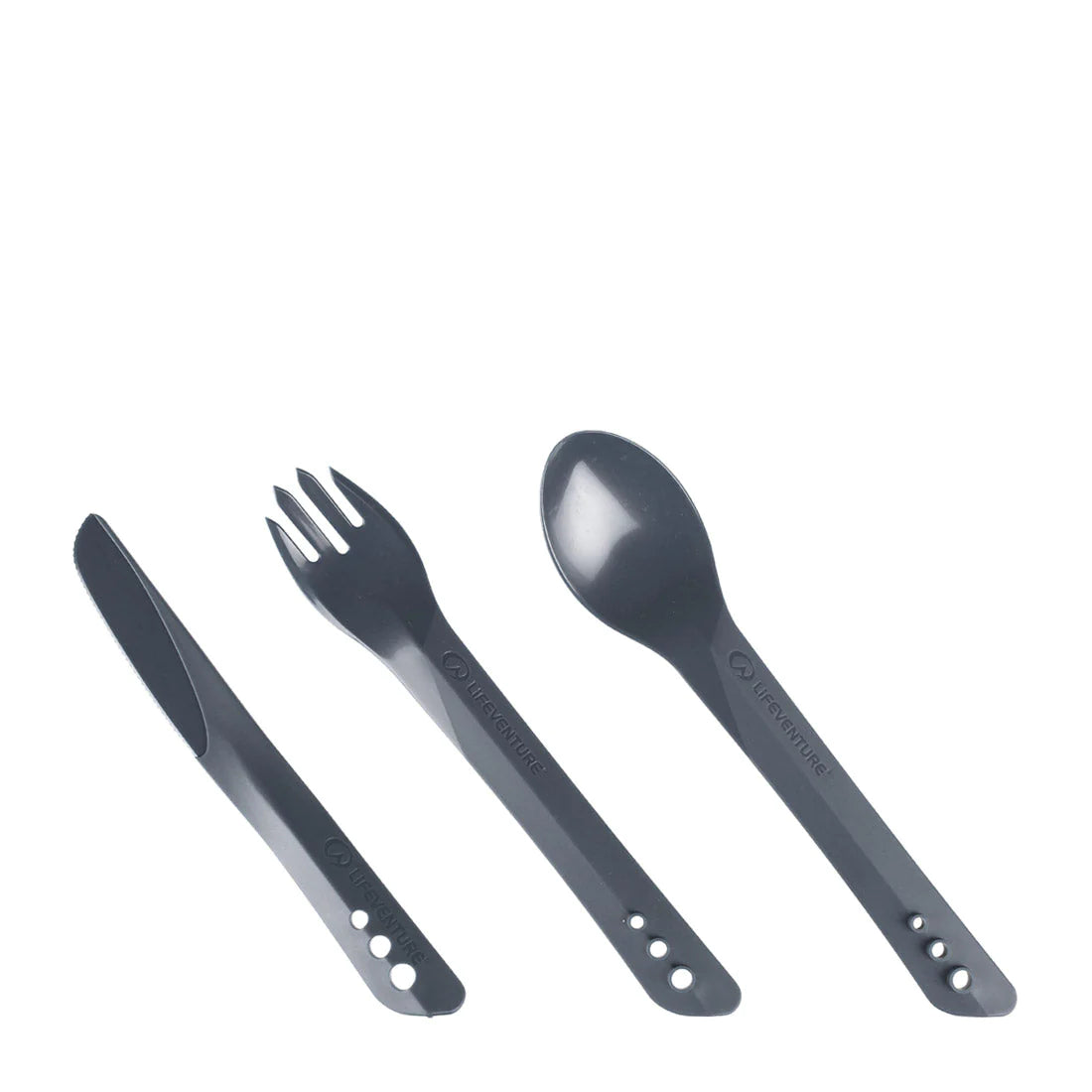 Lifeventure Ellipse Camping Cutlery Set Graphite