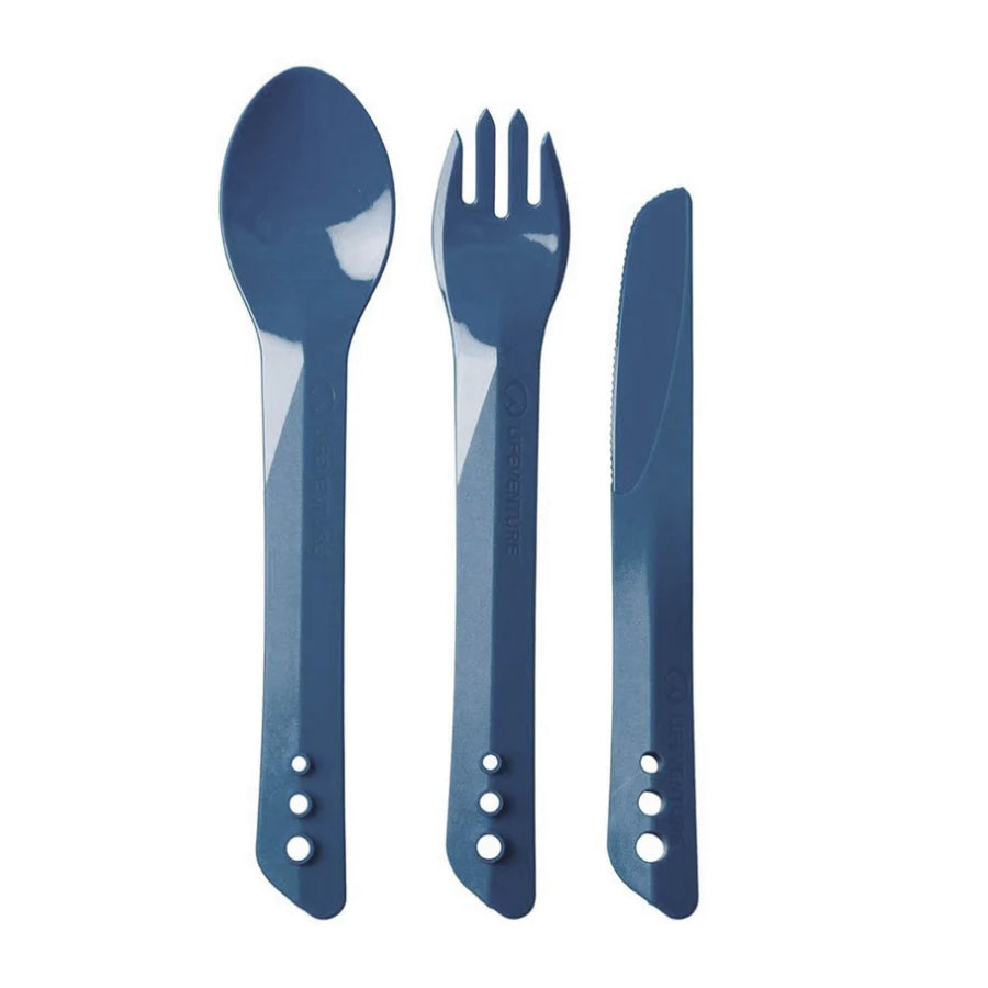 Lifeventure Ellipse Camping Cutlery Set Navy