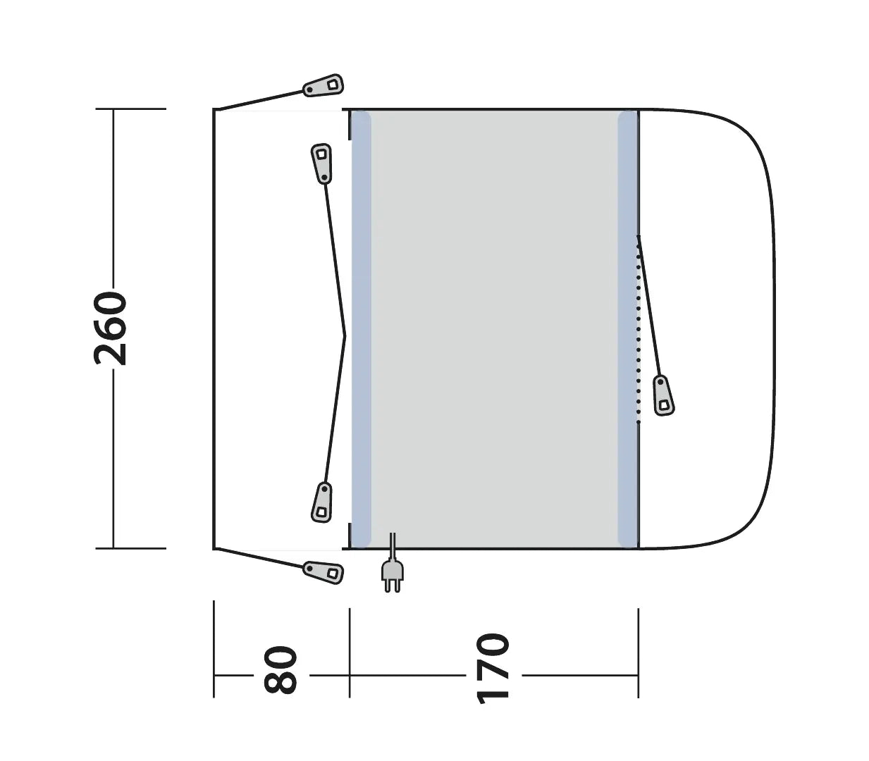 Outwell Santa Monica AIR Campervan Driveaway Awning