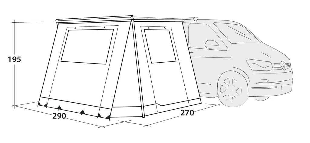 Outwell Backroads Campervan Awning Room