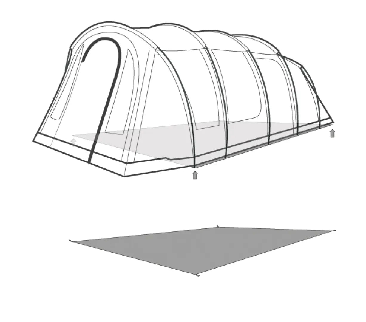 Outwell Carolina 6 Tent Footprint