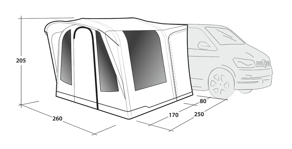 Outwell Santa Monica AIR Campervan Driveaway Awning
