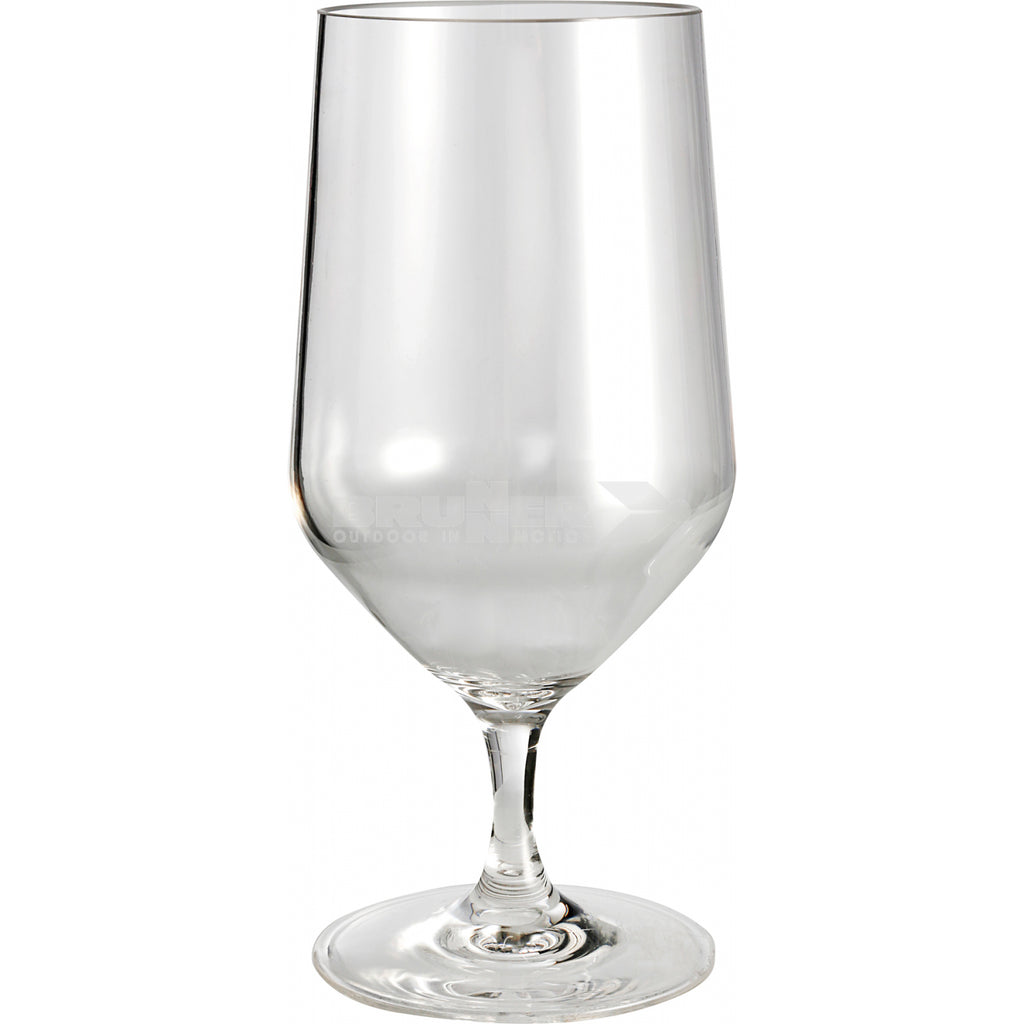 Clear wine glass on a white background