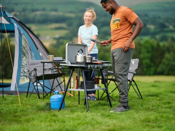 Campingaz Camping Kitchen 2 Multi Cook Plus Gas Stove with Free Regulator & Gas Hose
