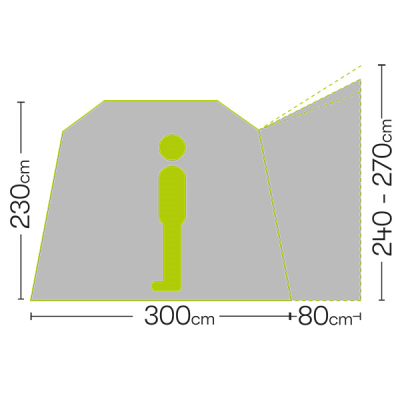 Quest Eagle AIR Driveaway Awning High 240 - 270 cm
