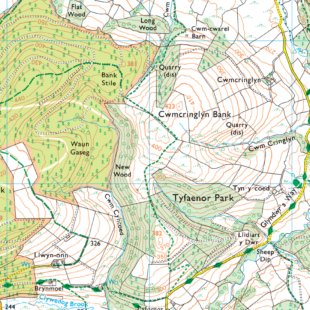 Ordnance Survey Explorer 214 Map Llanidloes & Newtown