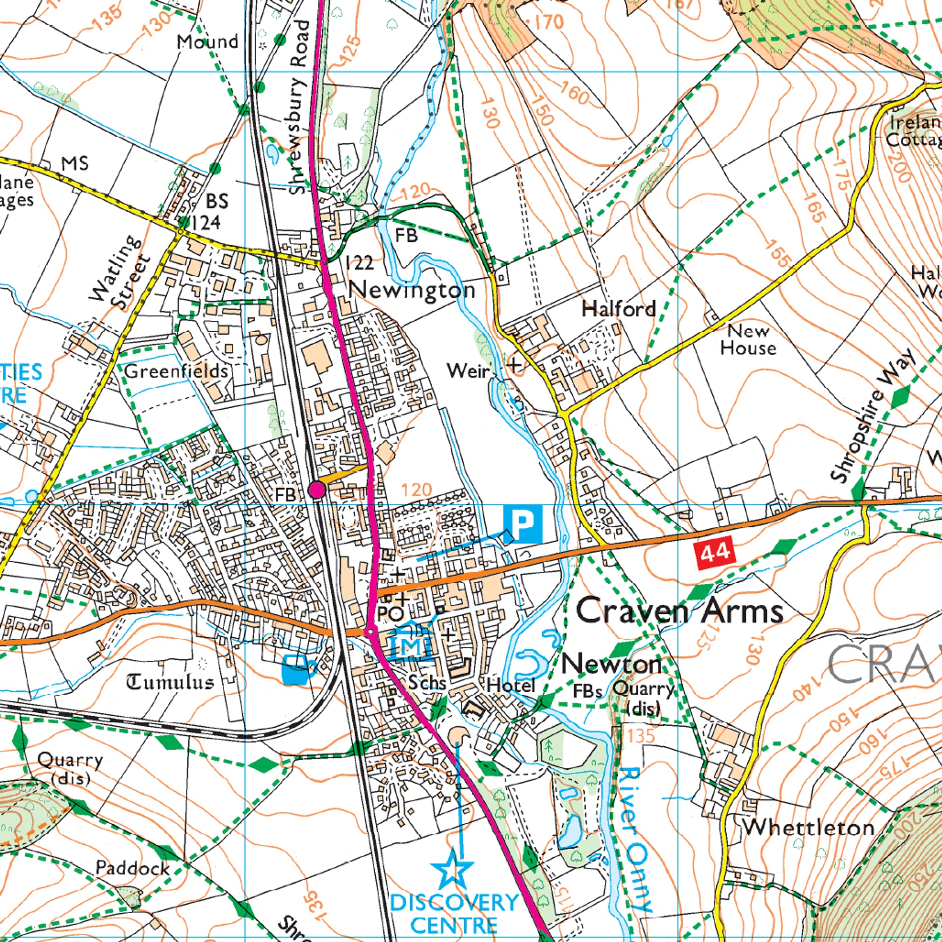 Ordnance Survey Explorer 217 Map The Long Mynd & Wenlock Edge