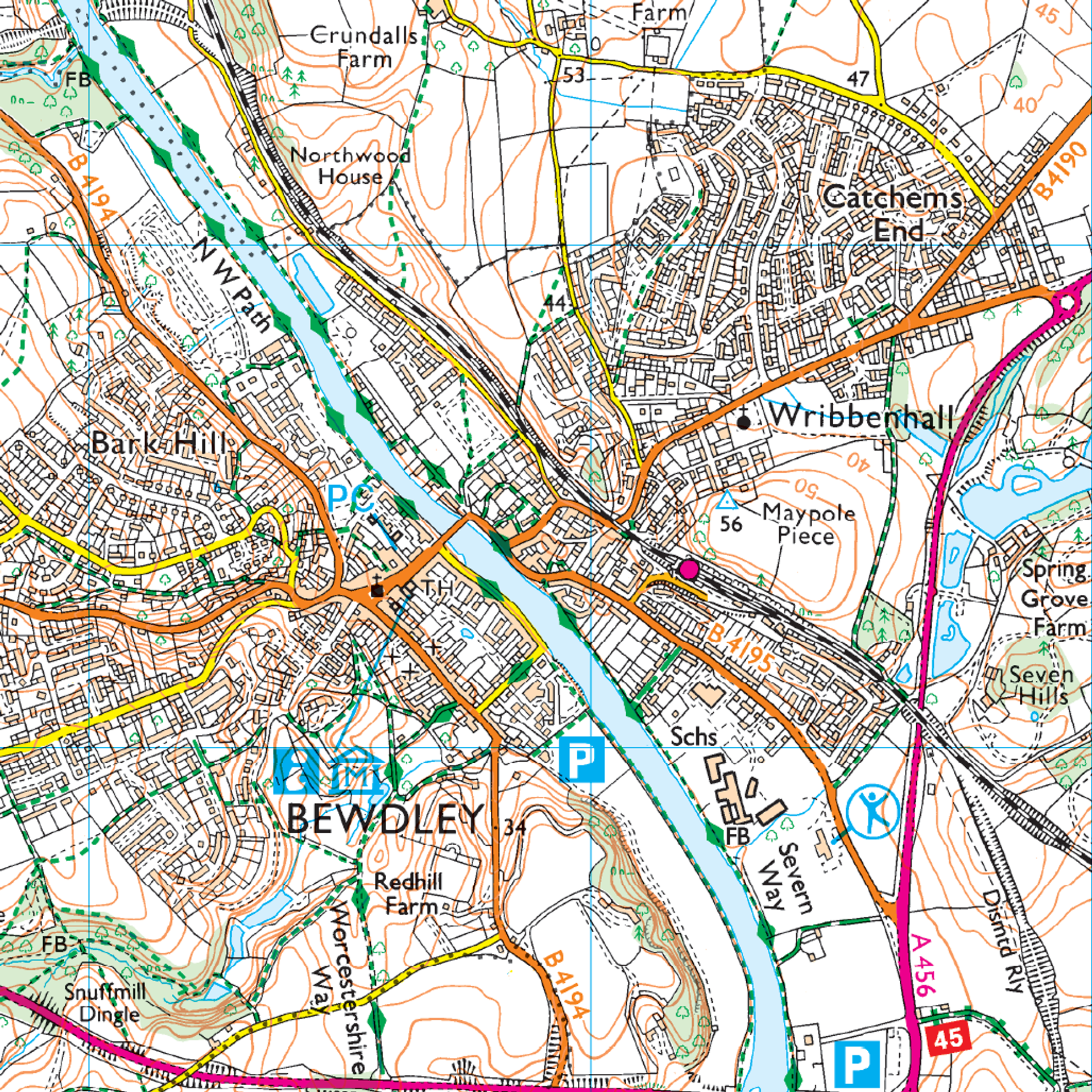 Ordnance Survey Explorer 218 Map Wyre Forest & Kidderminster