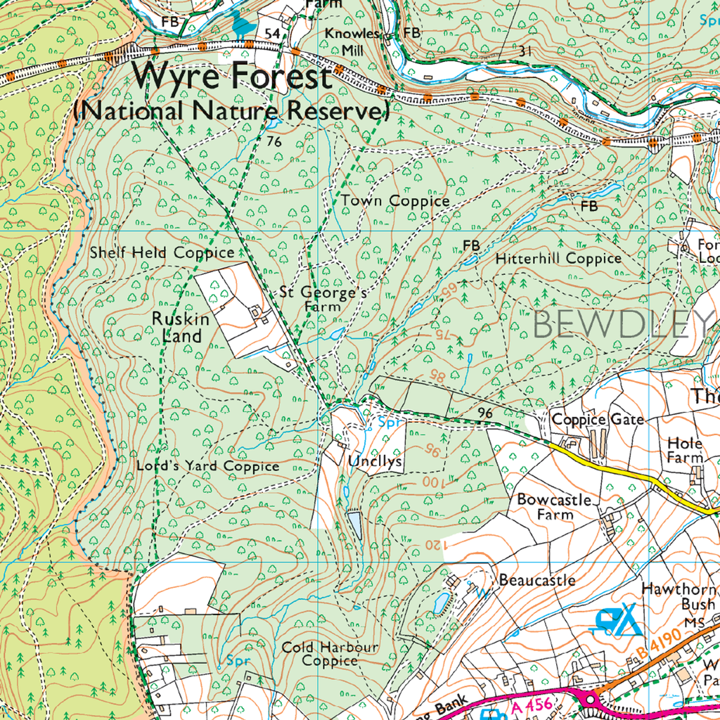 Ordnance Survey Explorer 218 Map Wyre Forest & Kidderminster