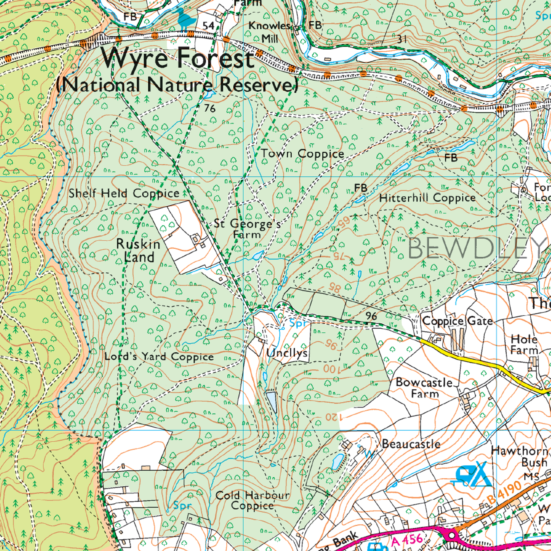 Ordnance Survey Explorer 218 Map Wyre Forest & Kidderminster