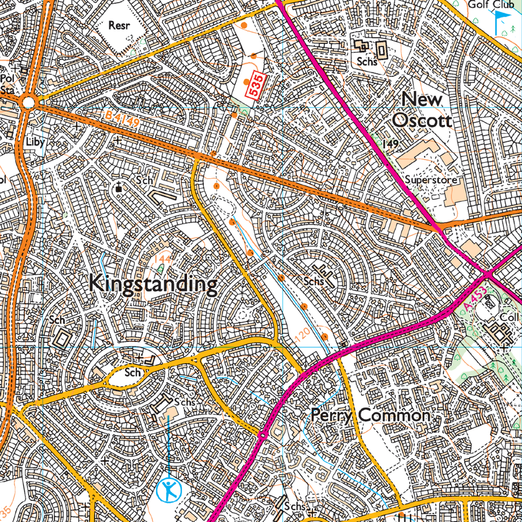 Ordnance Survey Explorer 220 Map Birmingham