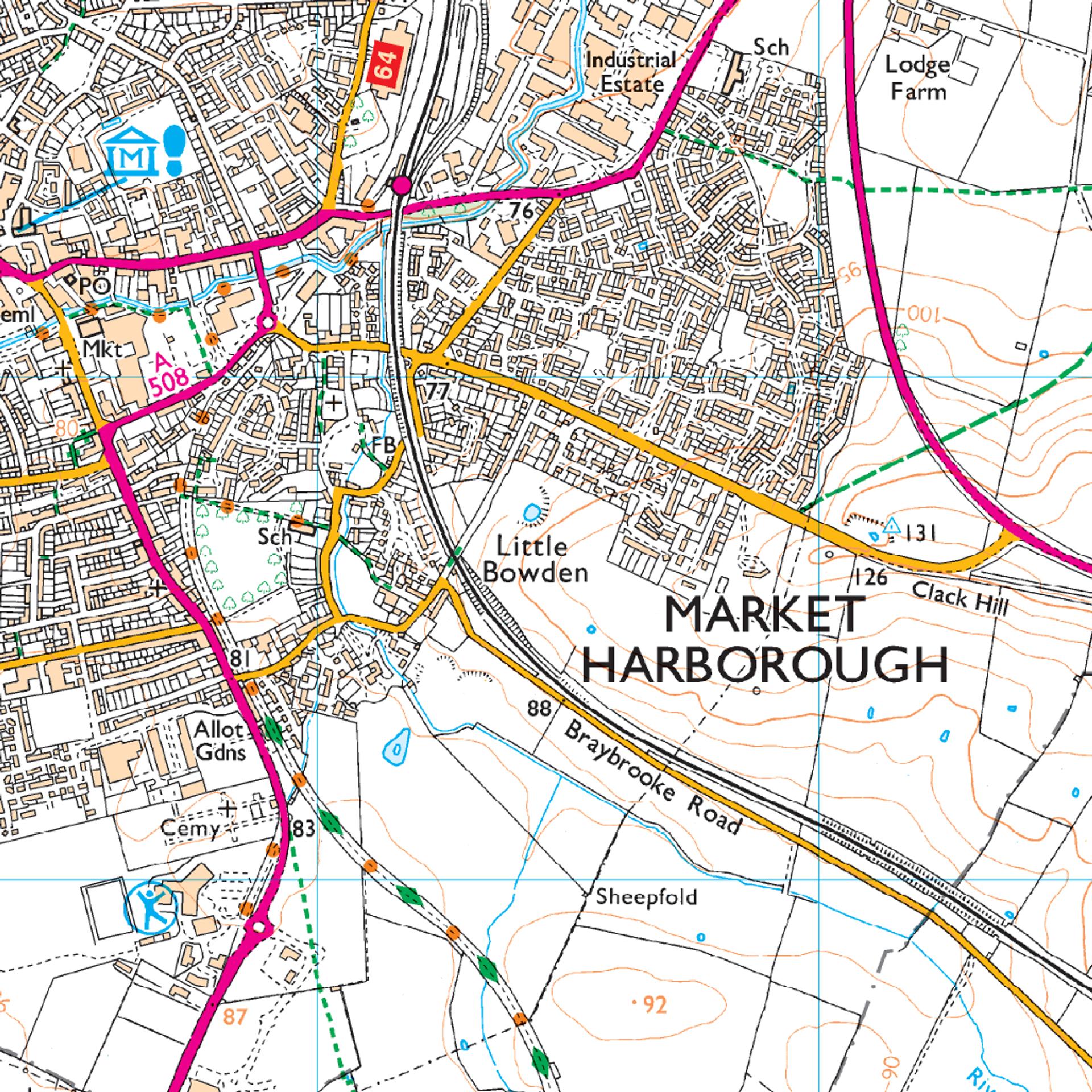 Ordnance Survey Explorer 223 Map Northampton & Market Harborough