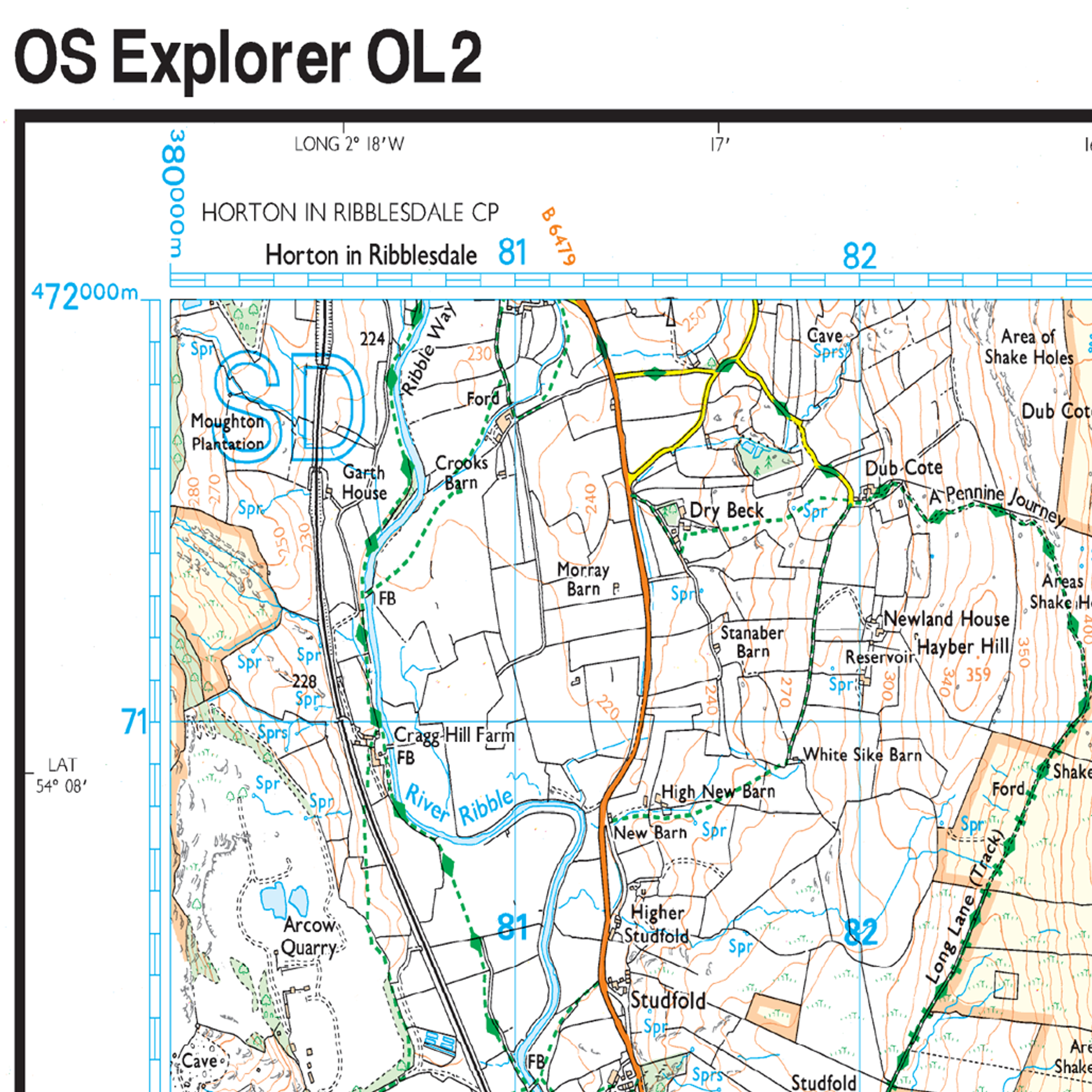 Ordnance Survey Explorer OL2 Yorkshire Dales