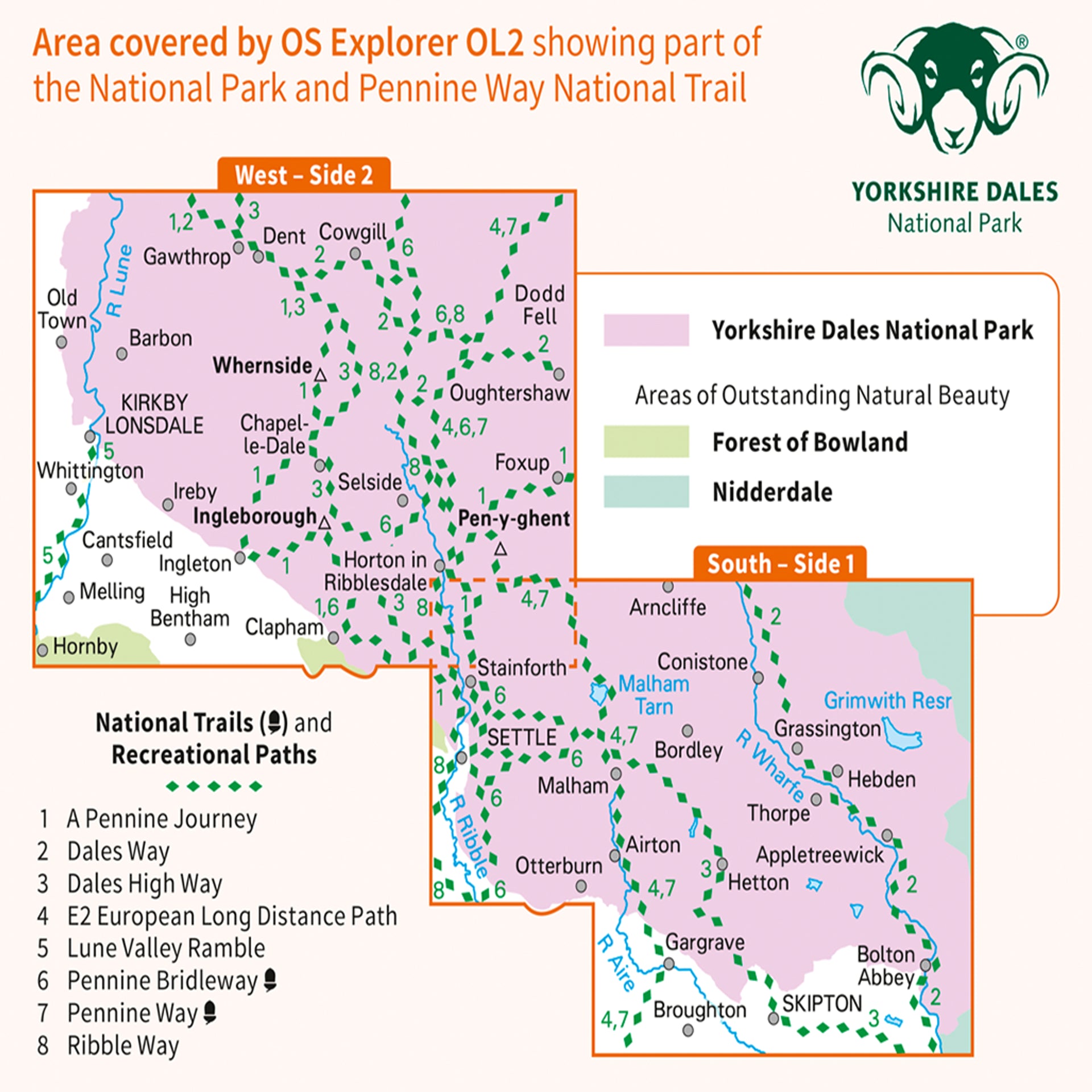 Ordnance Survey Explorer OL2 Yorkshire Dales