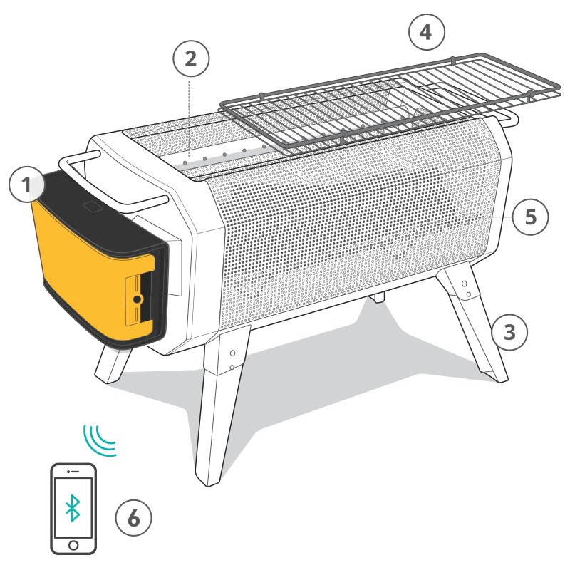 Biolite Firepit+ Wood & Charcoal Smokeless Fire Pit